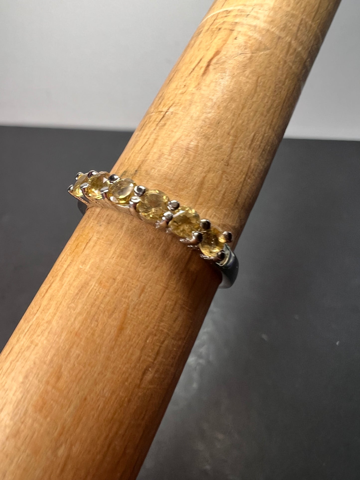 Stainless steel citrine ring size 9