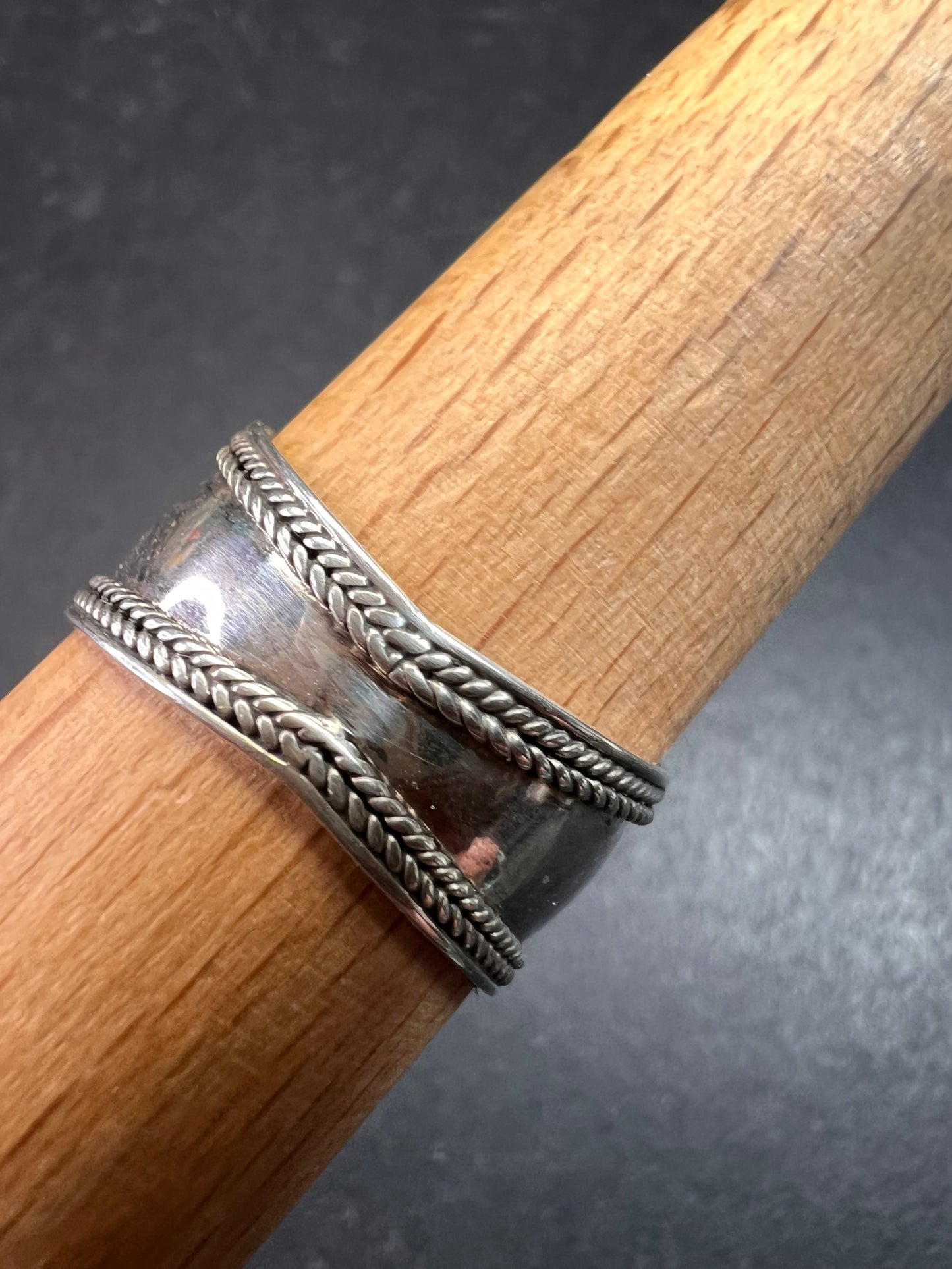 Vintage Sterling Silver Heart Ring | Indonesian Artisan | Size 10–10.25