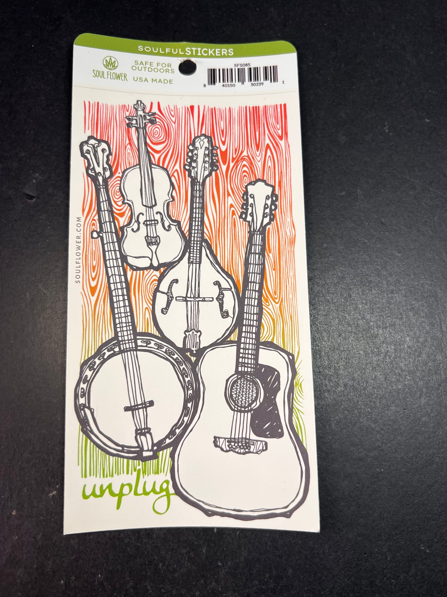 Unplugged Instruments Sticker – Soul Flower