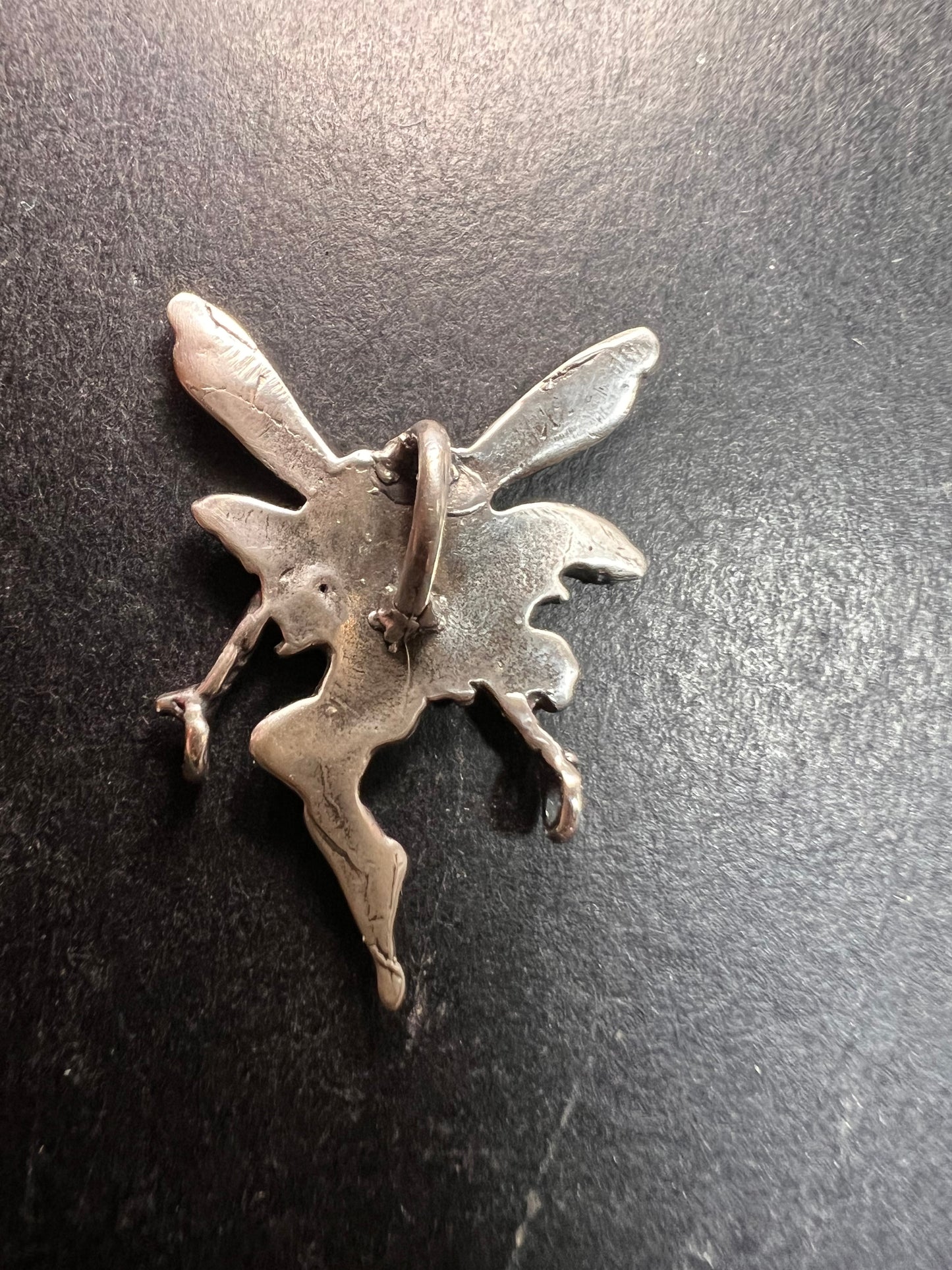 Vintage Sterling Silver Fairy Pendant | Estate Figural Charm