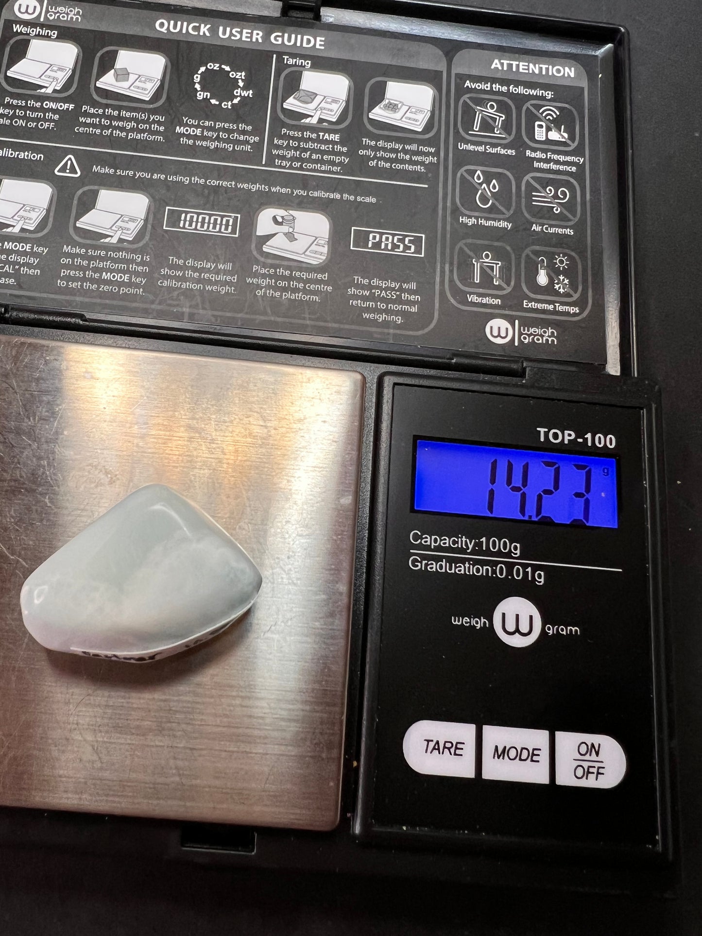 Larimar tumble 14.23 grams