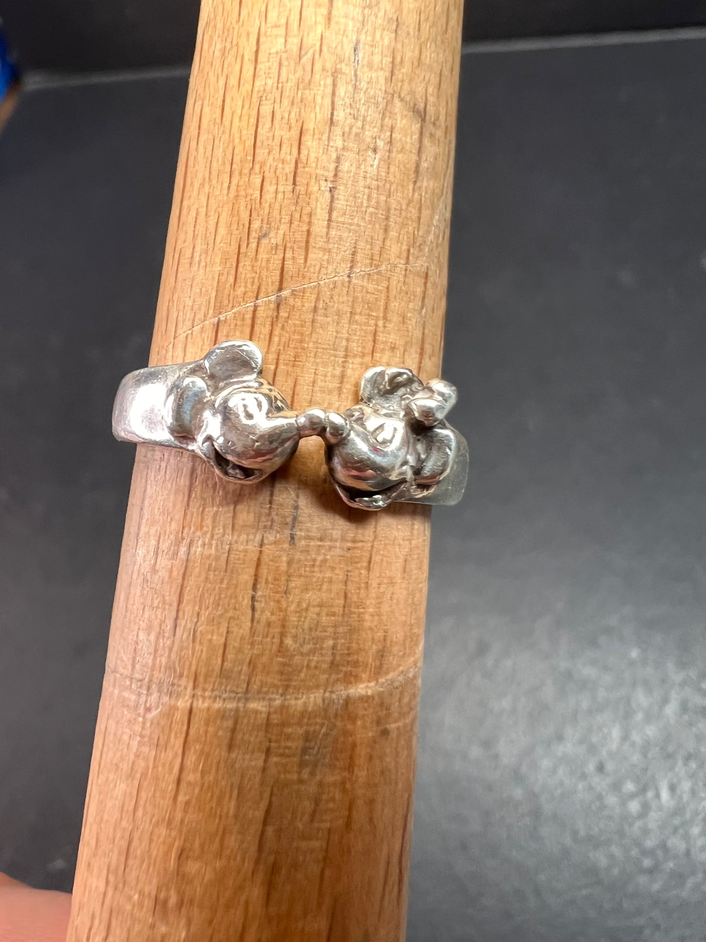 Vintage Disney Mickey Mouse sterling silver signed ring size 6