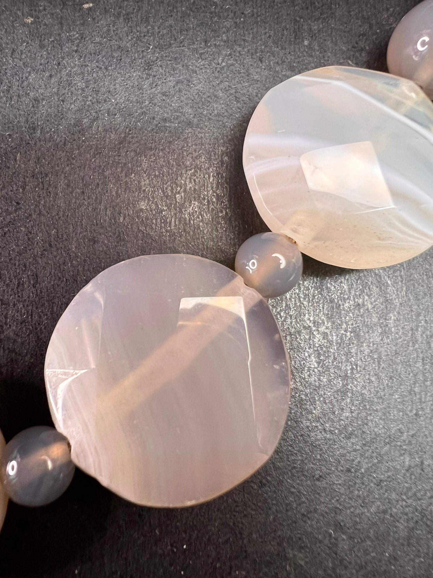 NEW Botswana agate necklace with sterling silver clasp