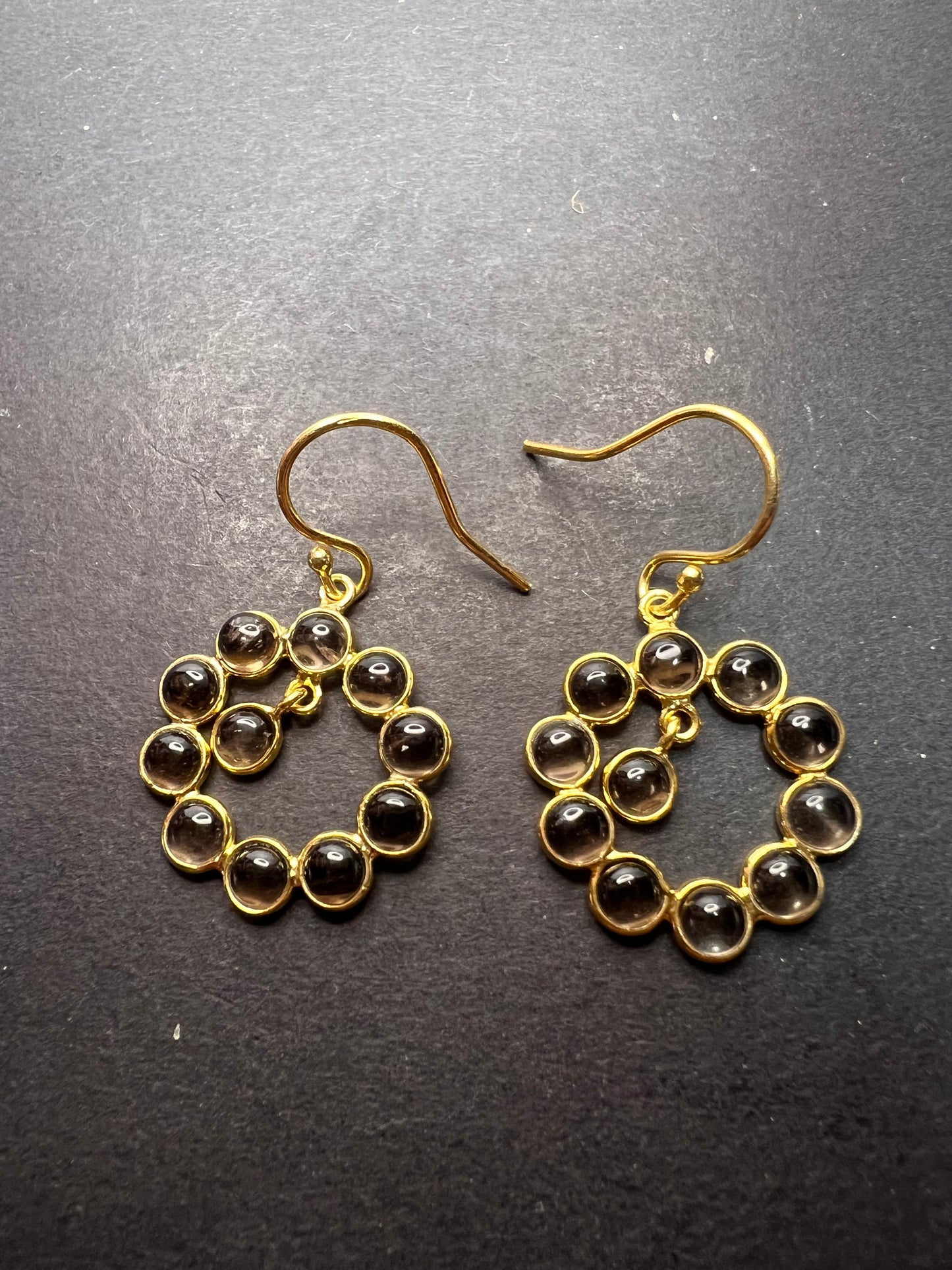 Smoky quartz drop earrings