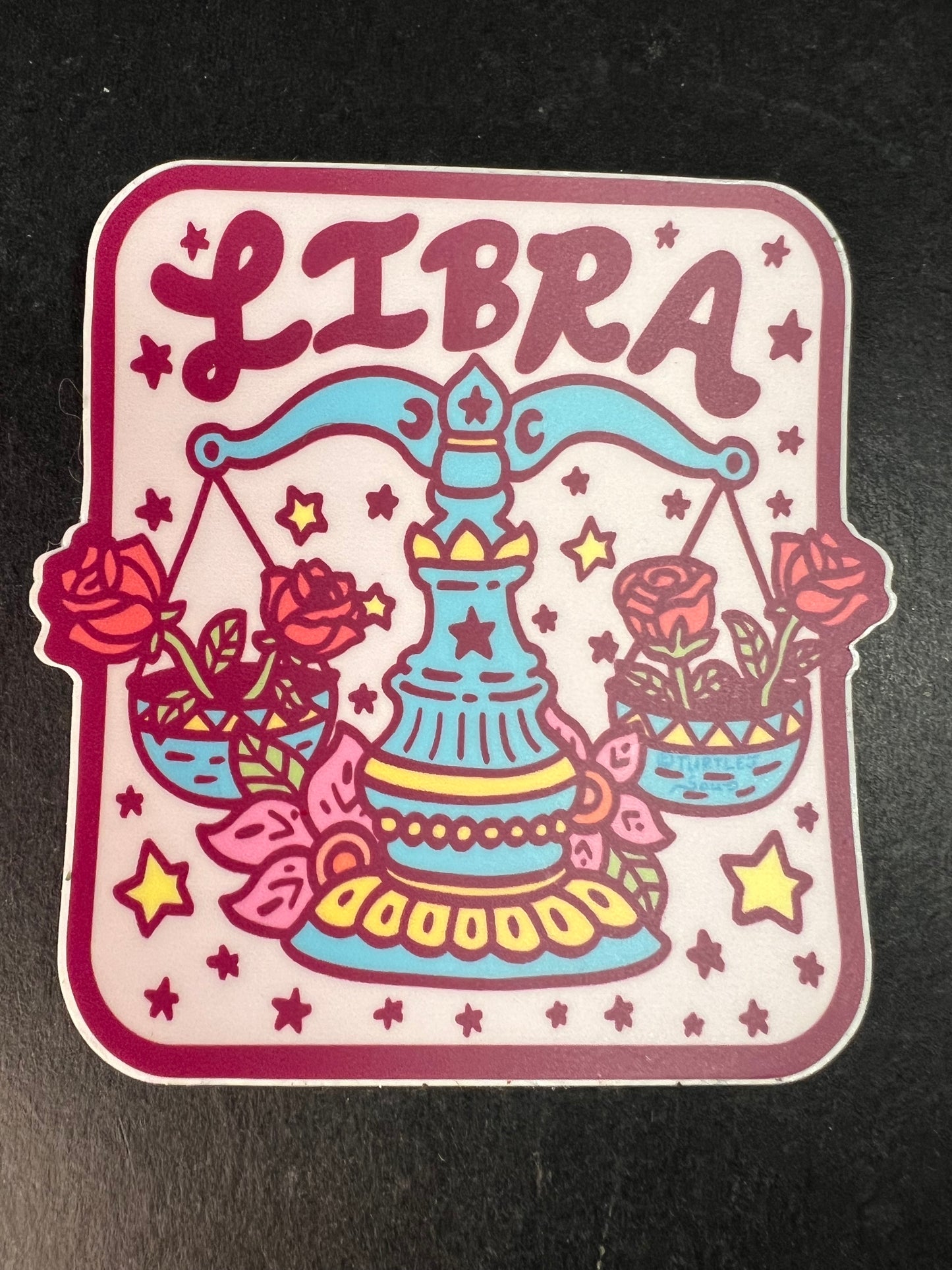 Turtle’s Soup Libra Zodiac Sticker – Waterproof Vinyl