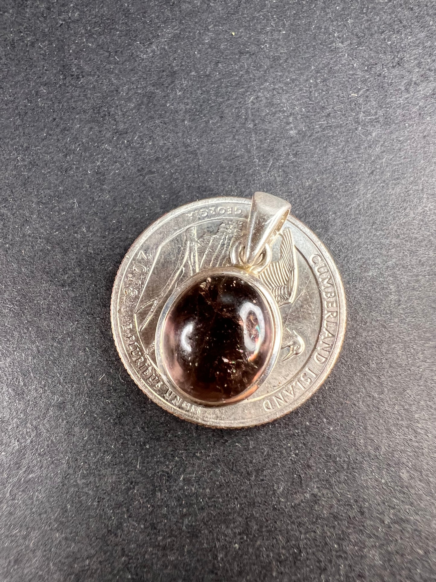 NEW lilac bi color tourmaline sterling silver pendant 2.70 grams