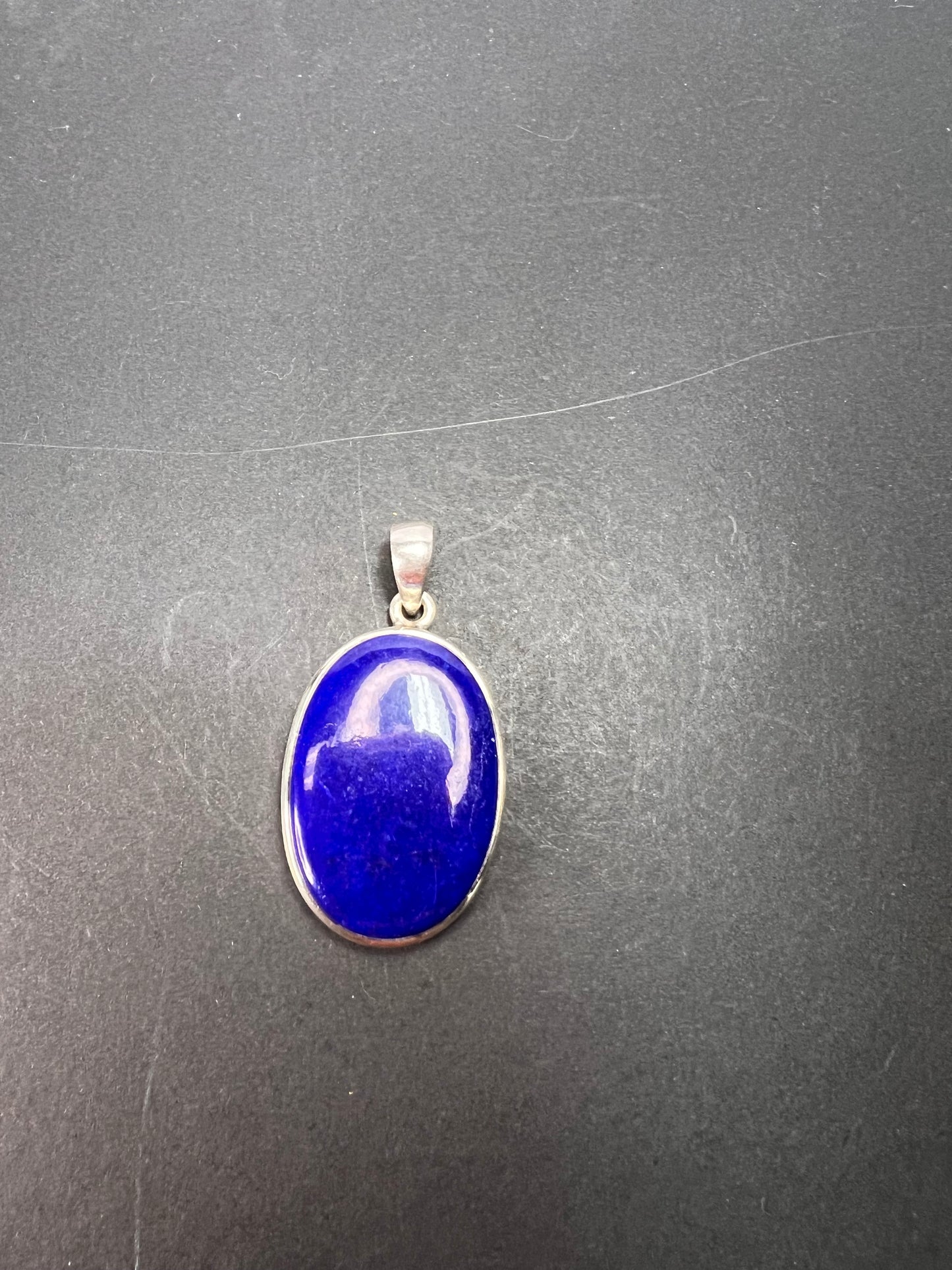 NEW Lapis Lazuli sterling silver oval pendant