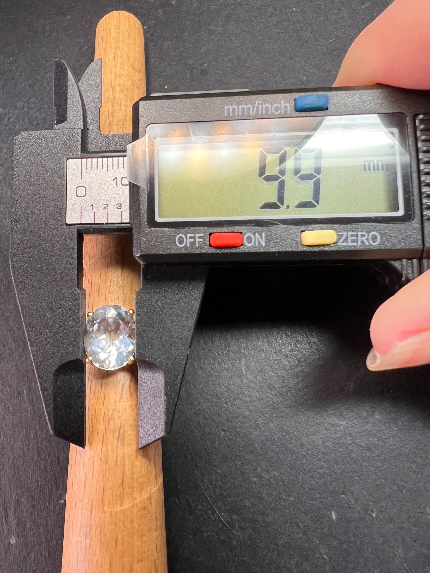 Vintage 14K Gold Aquamarine Solitaire Ring Filigree Statement Size 7