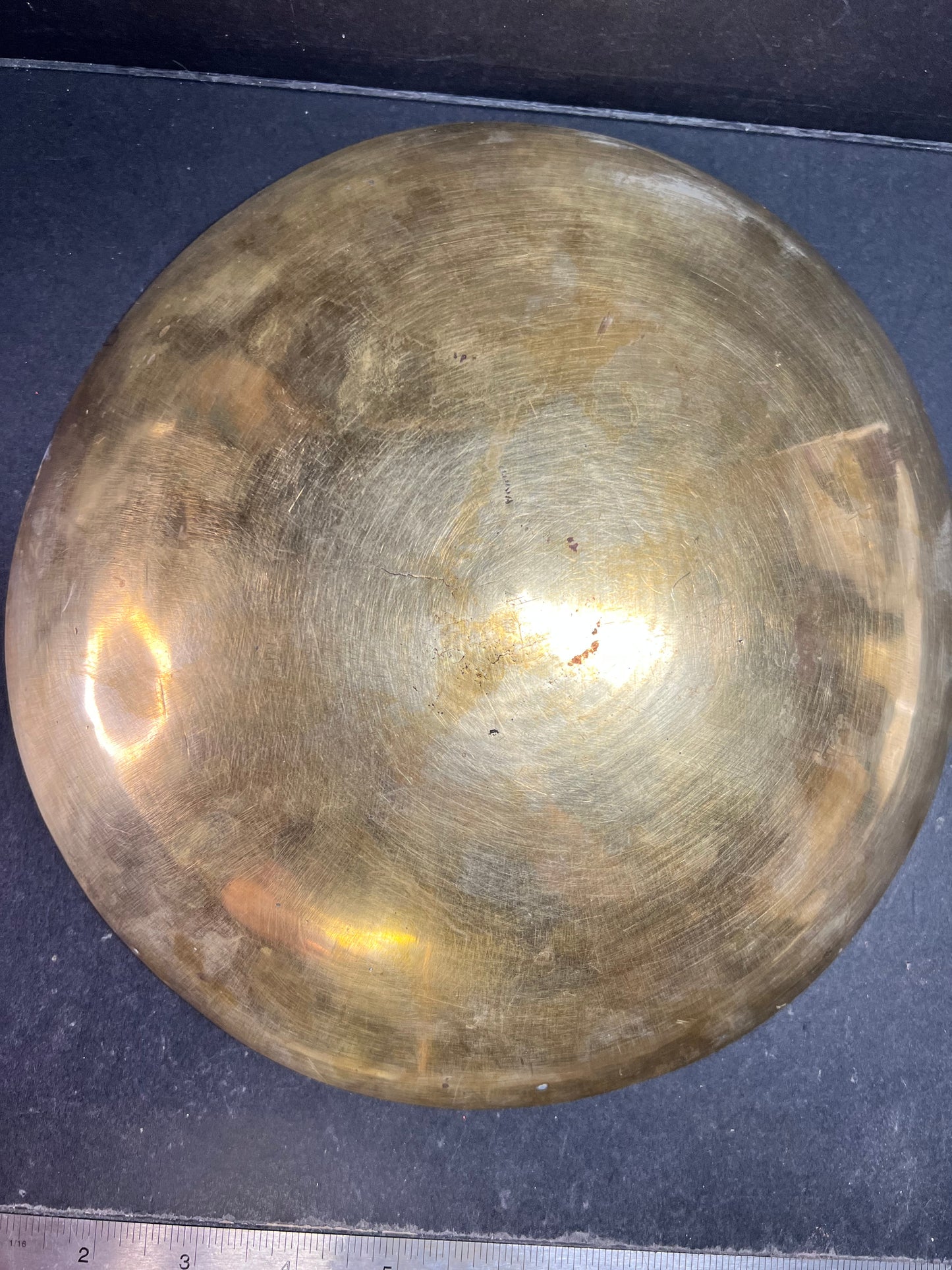 Antique 1920s Chinese Etched Brass Dragon Bowl - 10” Hand Engraved MCM Decor