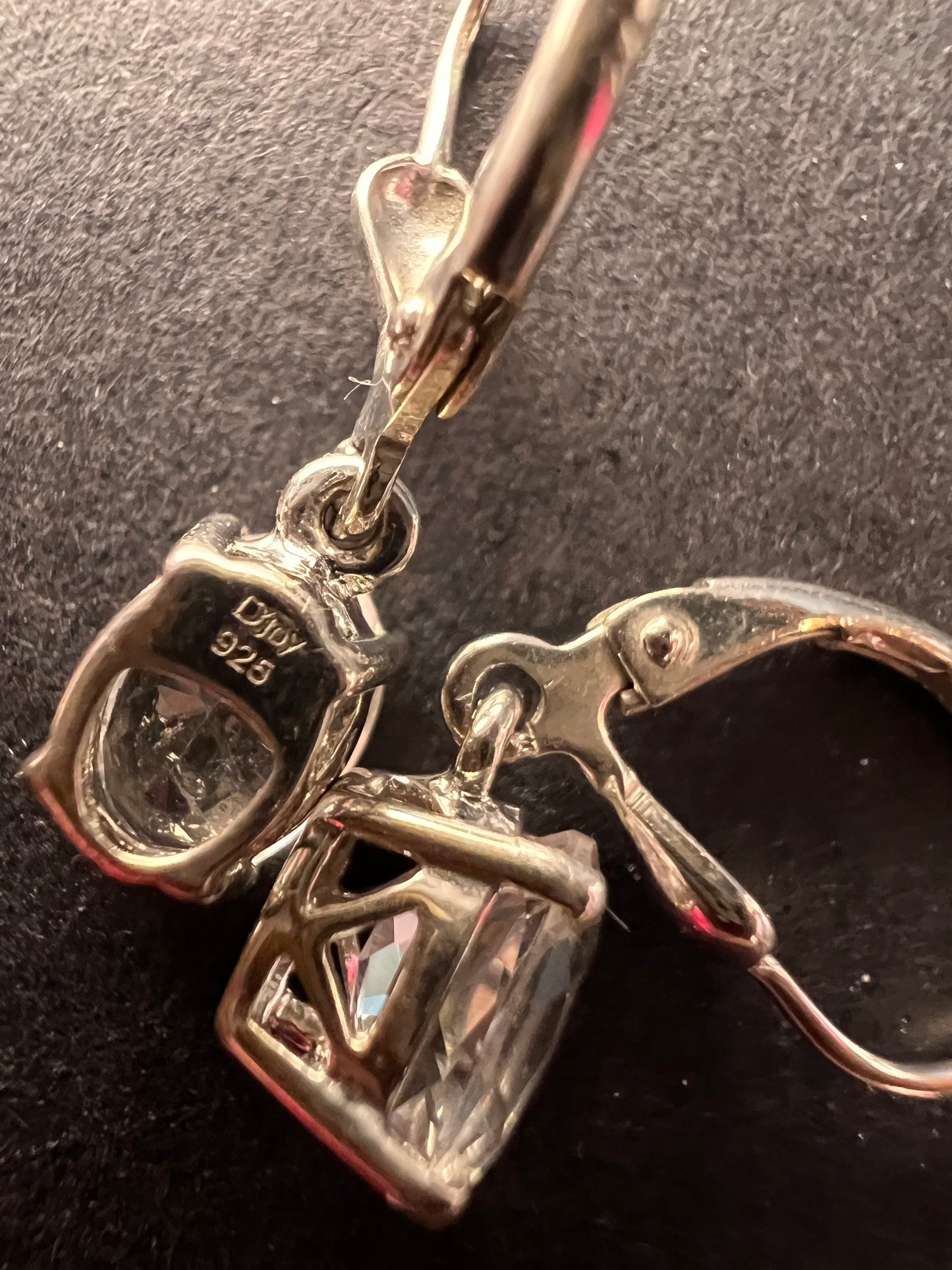 NEW petalite sterling silver lever back earrings