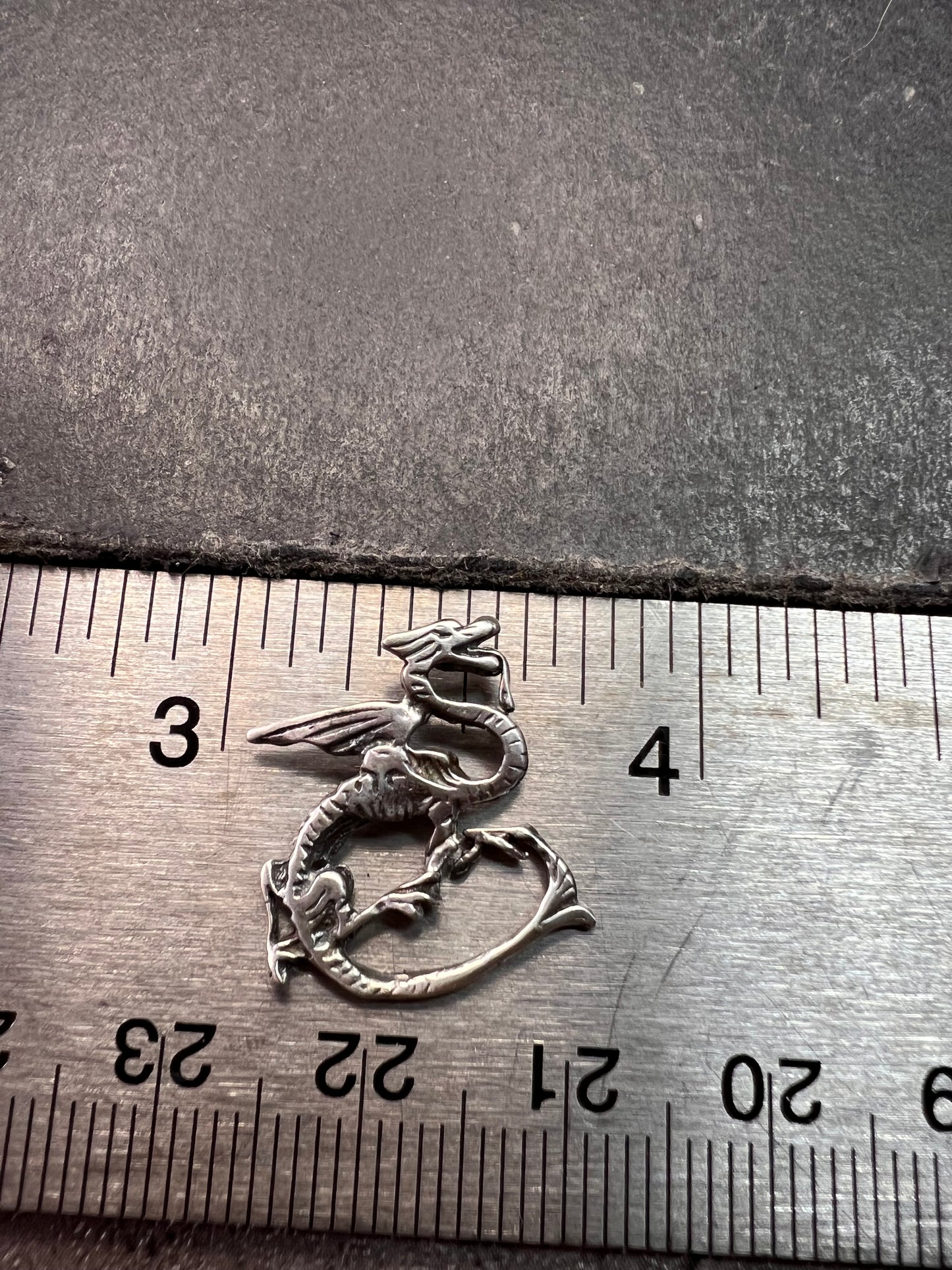 Vintage Sterling Silver Welsh Dragon Charm 925