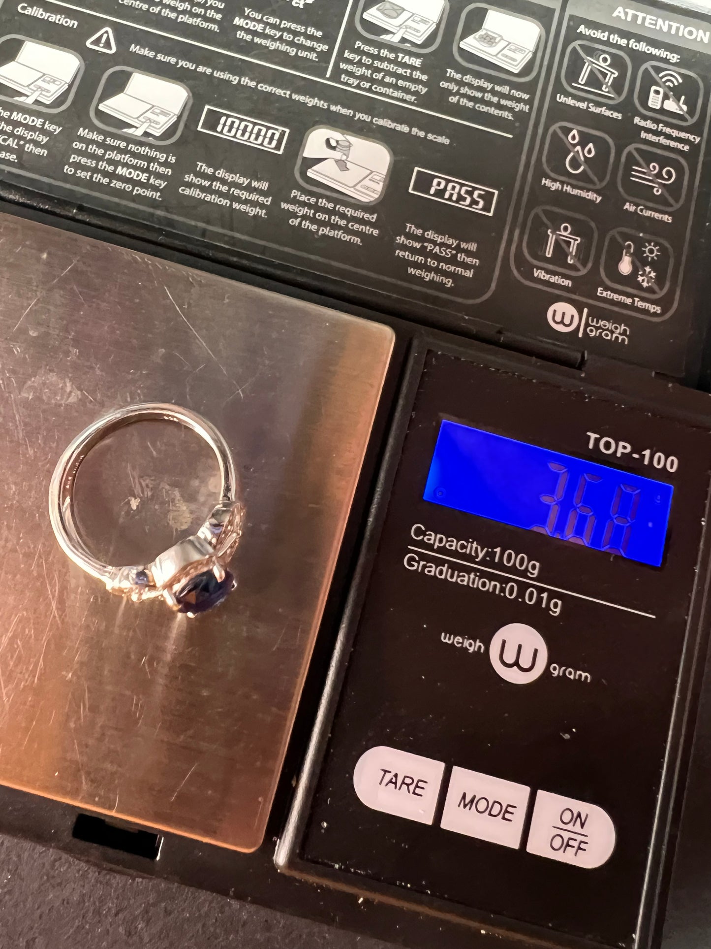 NEW Blue kyanite Sterling silver ring size 8