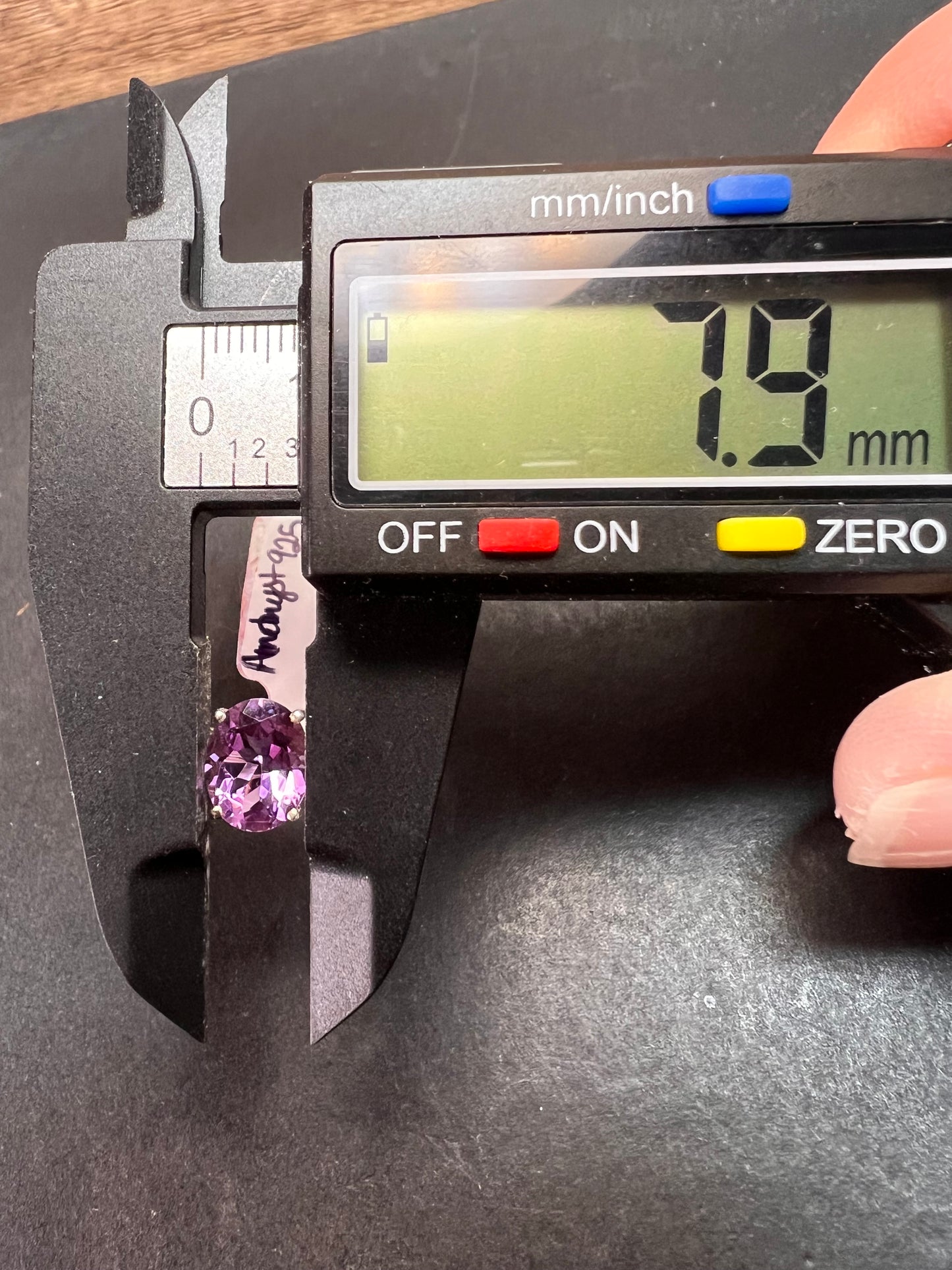 Amethyst sterling silver ring size 9