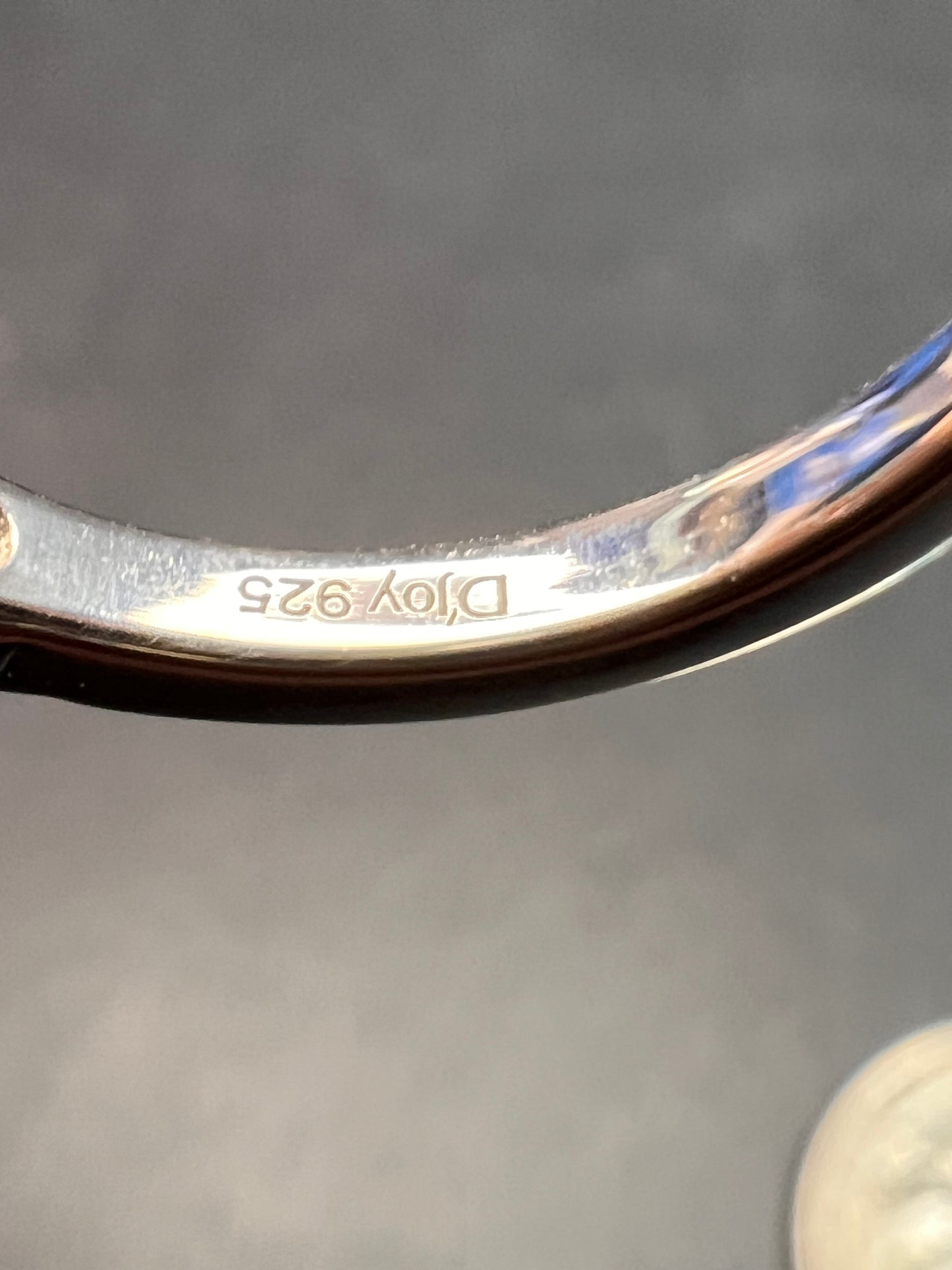 NEW White topaz stackable ring set in platinum over sterling silver size 5