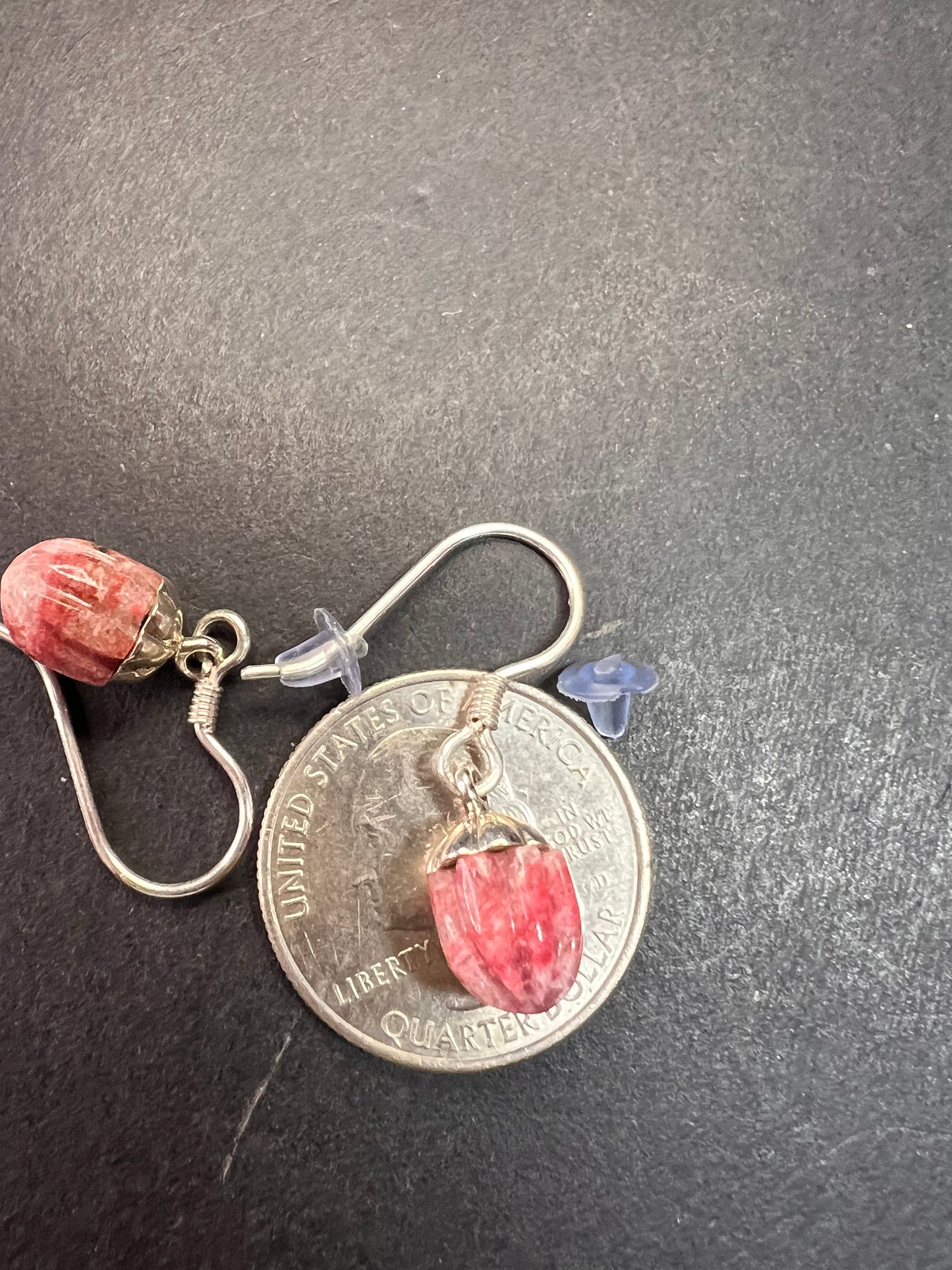 NEW Norwegian thulite sterling silver earrings