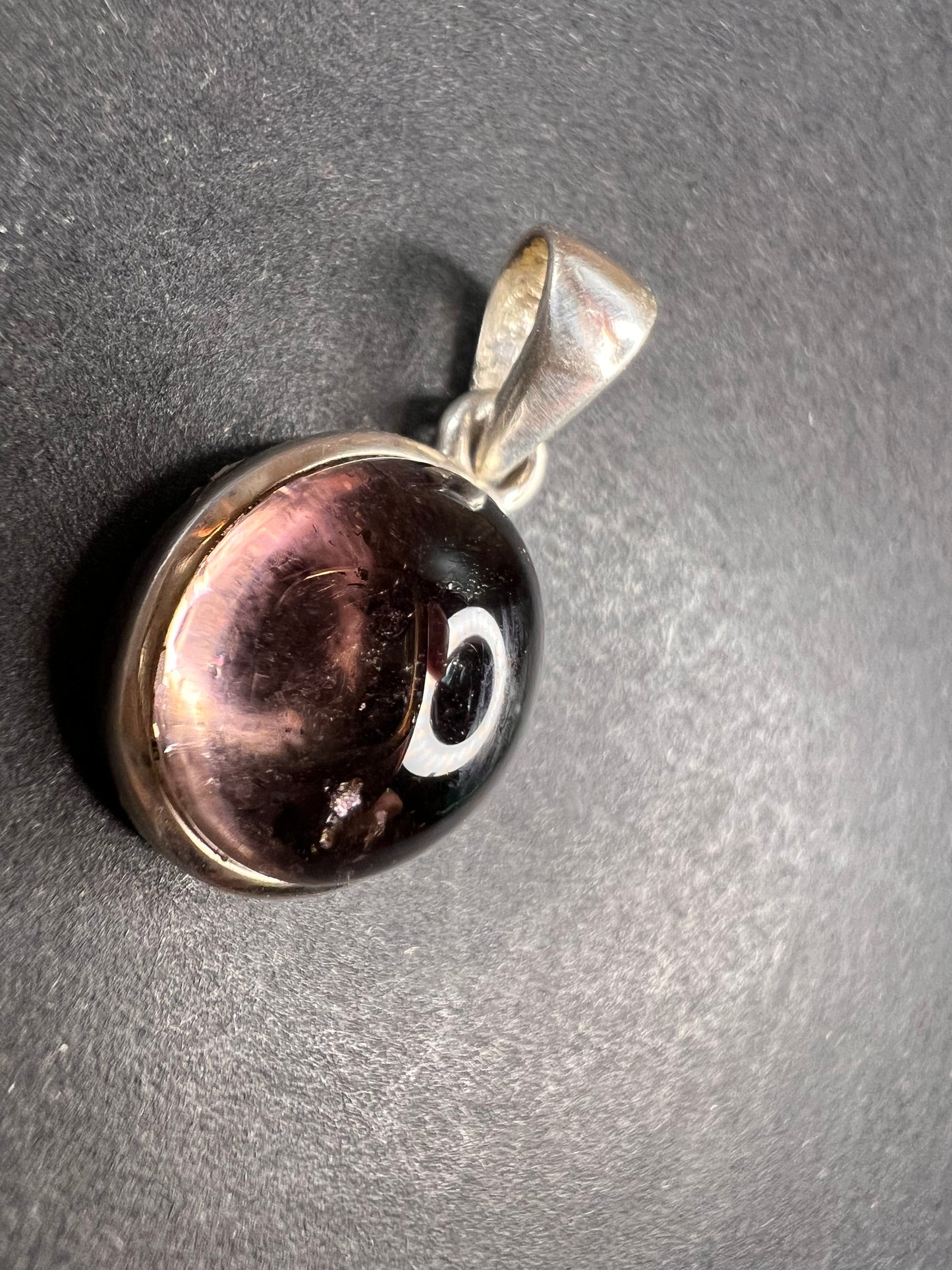 NEW lilac bi color tourmaline sterling silver pendant 2.70 grams