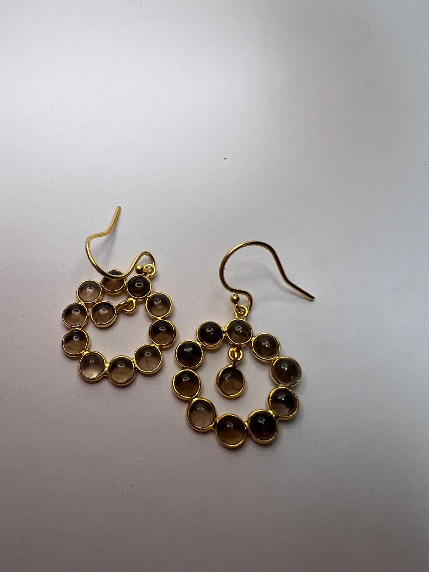 Smoky quartz drop earrings