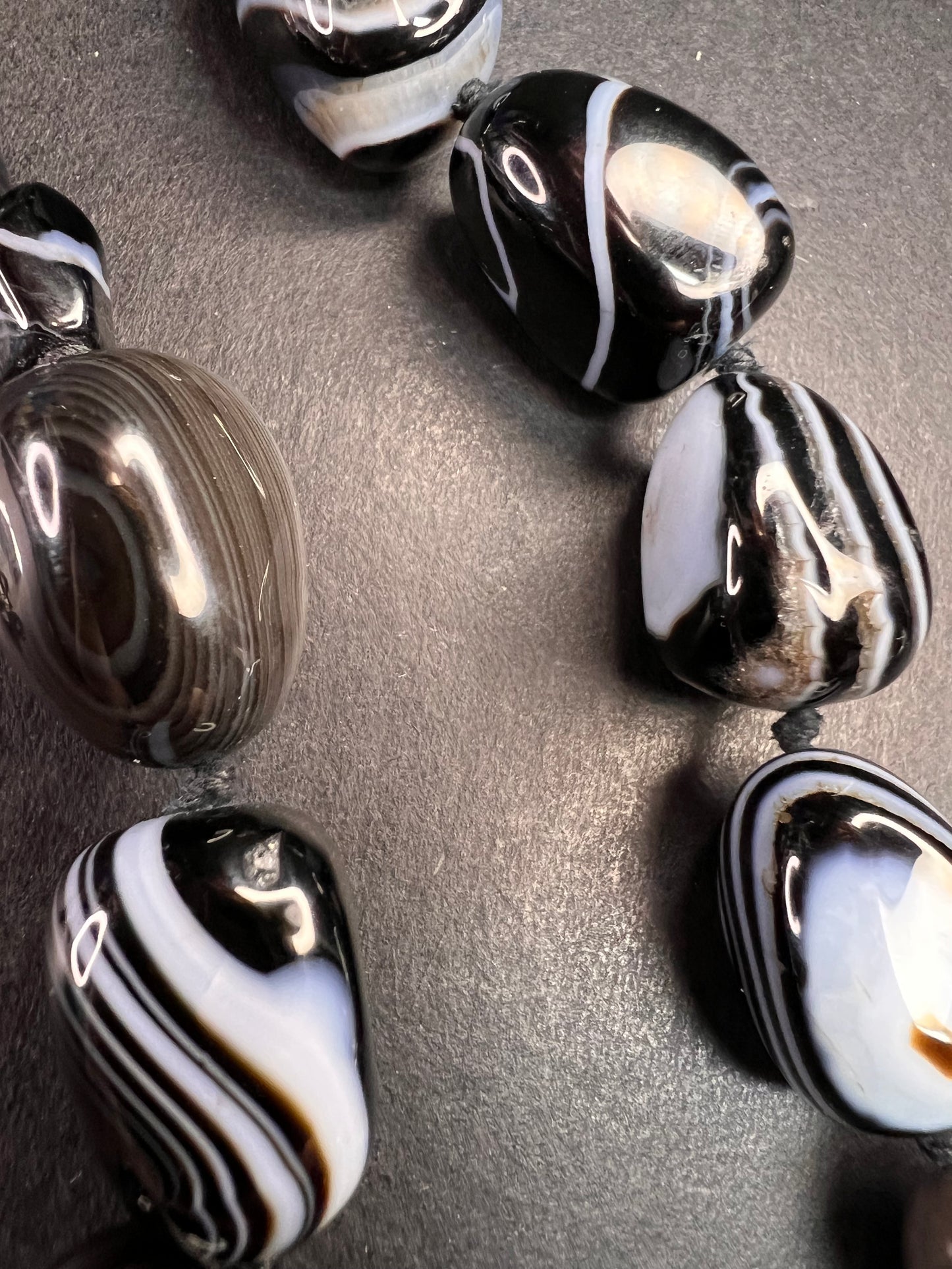 NEW Botswana agate 18 inch necklace with sterling silver clasp