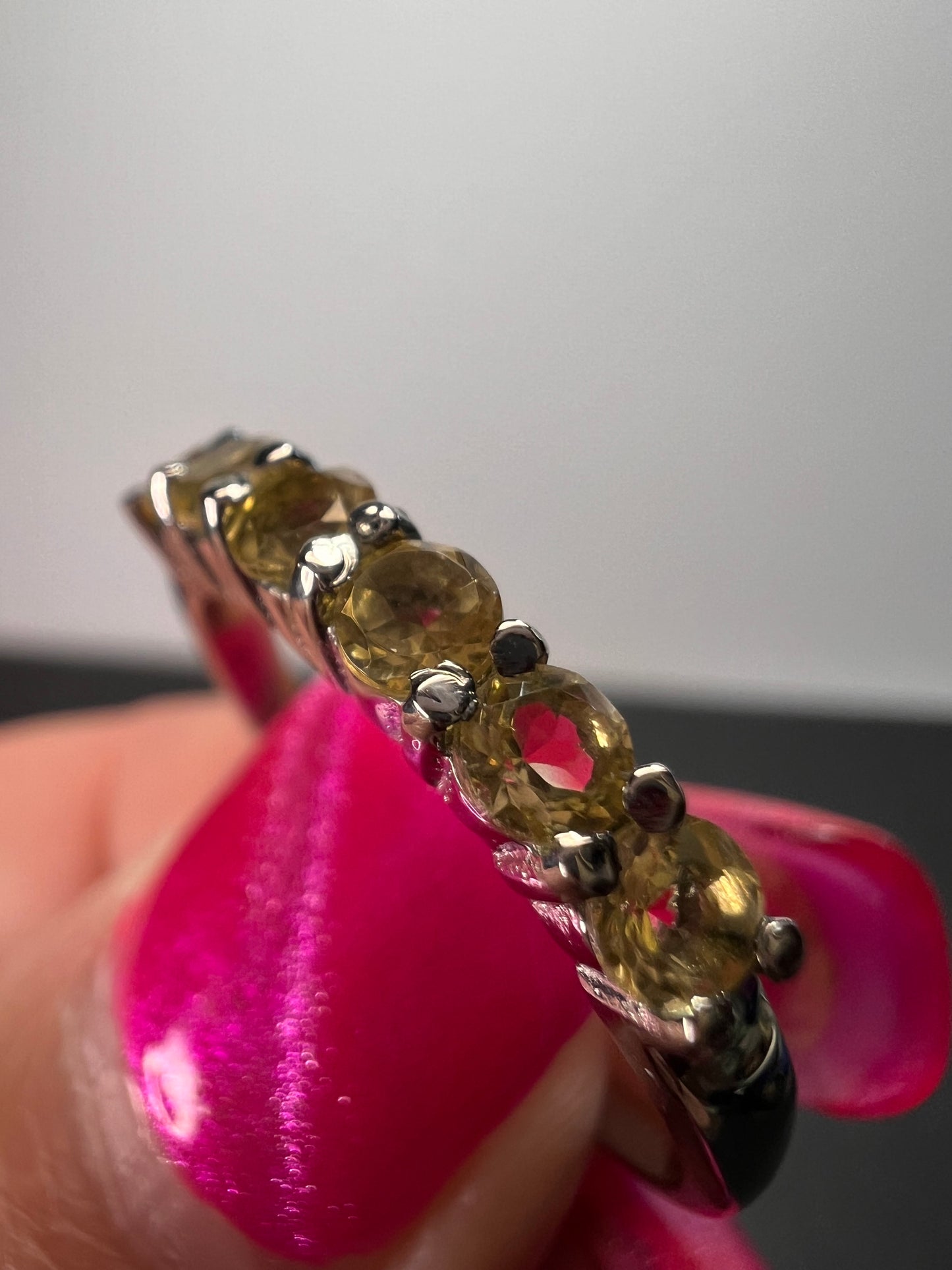 Stainless steel citrine ring size 9