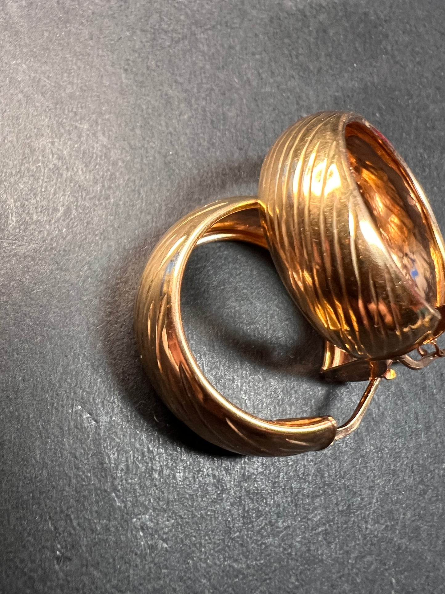 Rose Gold over sterling silver Italian hoop earrings