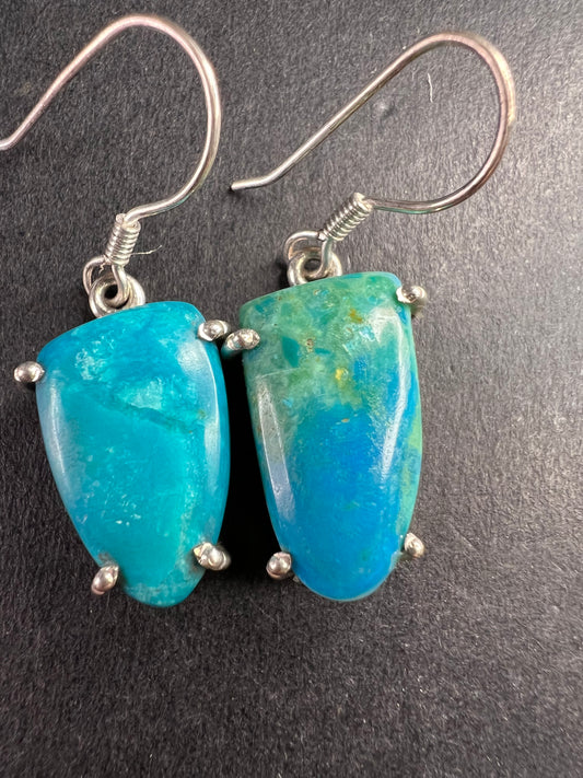 NEW Peruvian opalina sterling silver dangle earrings