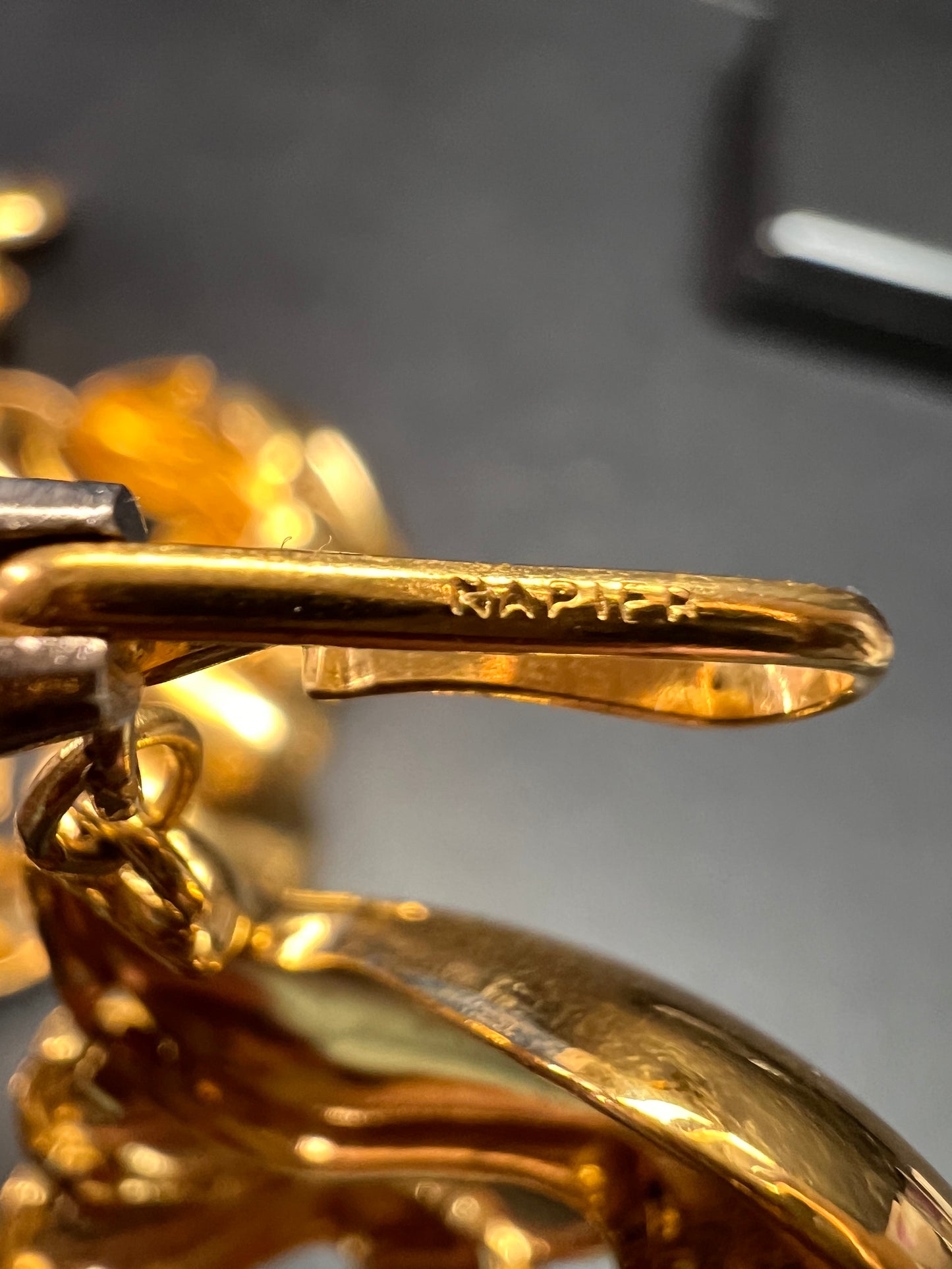 Vintage MCM Napier Gold-Tone Sculptural S-Link Statement Necklace, Signed