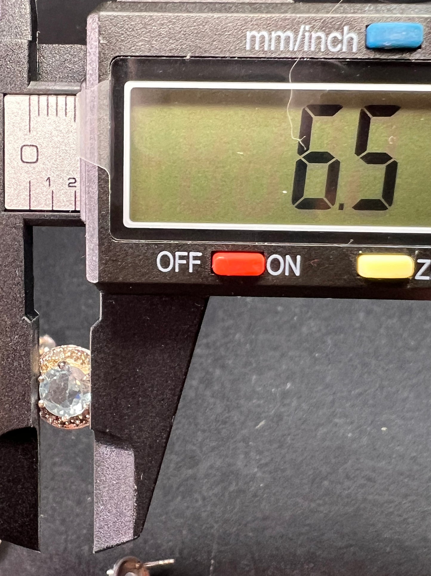 NEW blue topaz and diamond sterling silver stud earrings