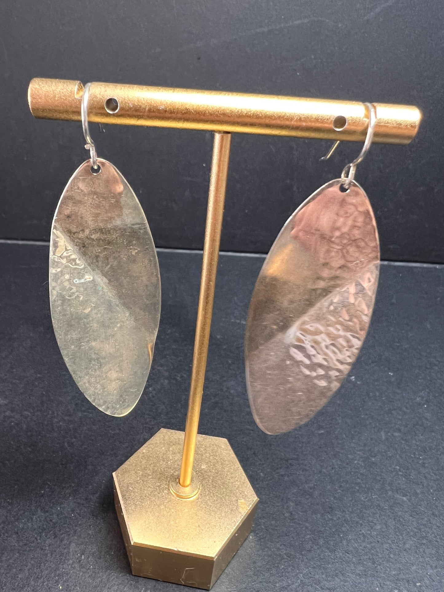 Taxco Mexico Sterling Silver 925 Bold Large Dangle Drop Modernist Earrings