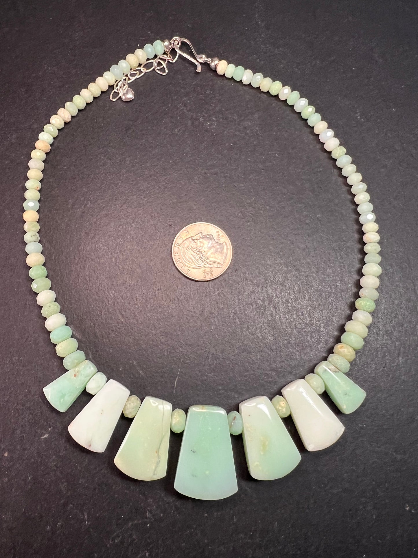 Jay King Chrysoprase Sterling Silver Necklace 18in w Ext