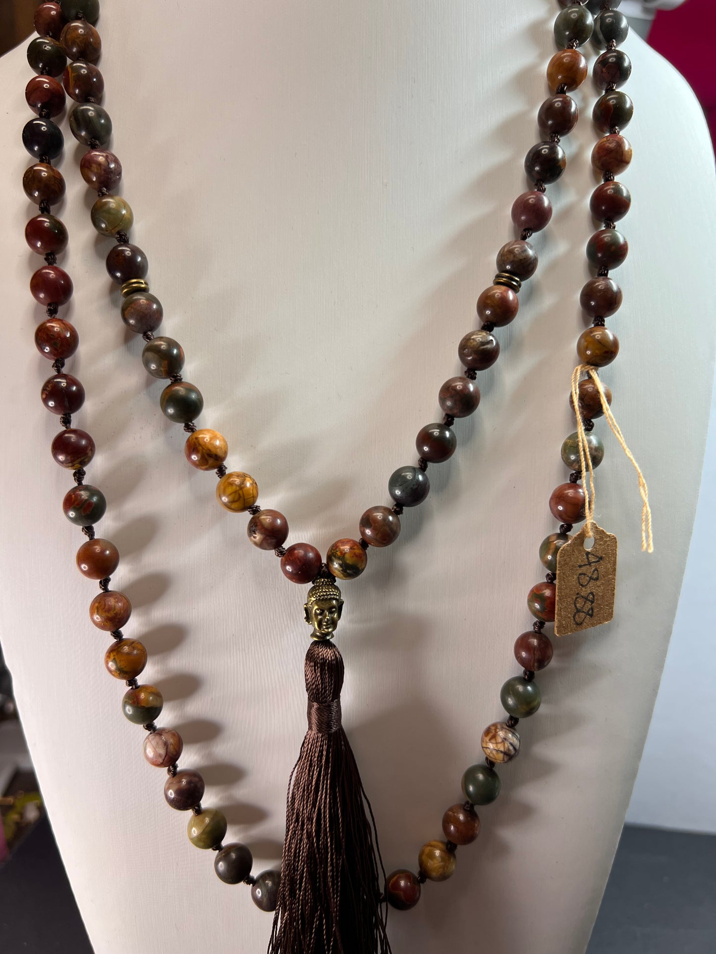 Cherry creek jasper mala necklace