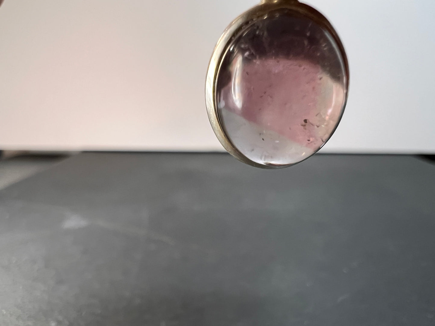 NEW lilac bi color tourmaline sterling silver pendant 2.70 grams