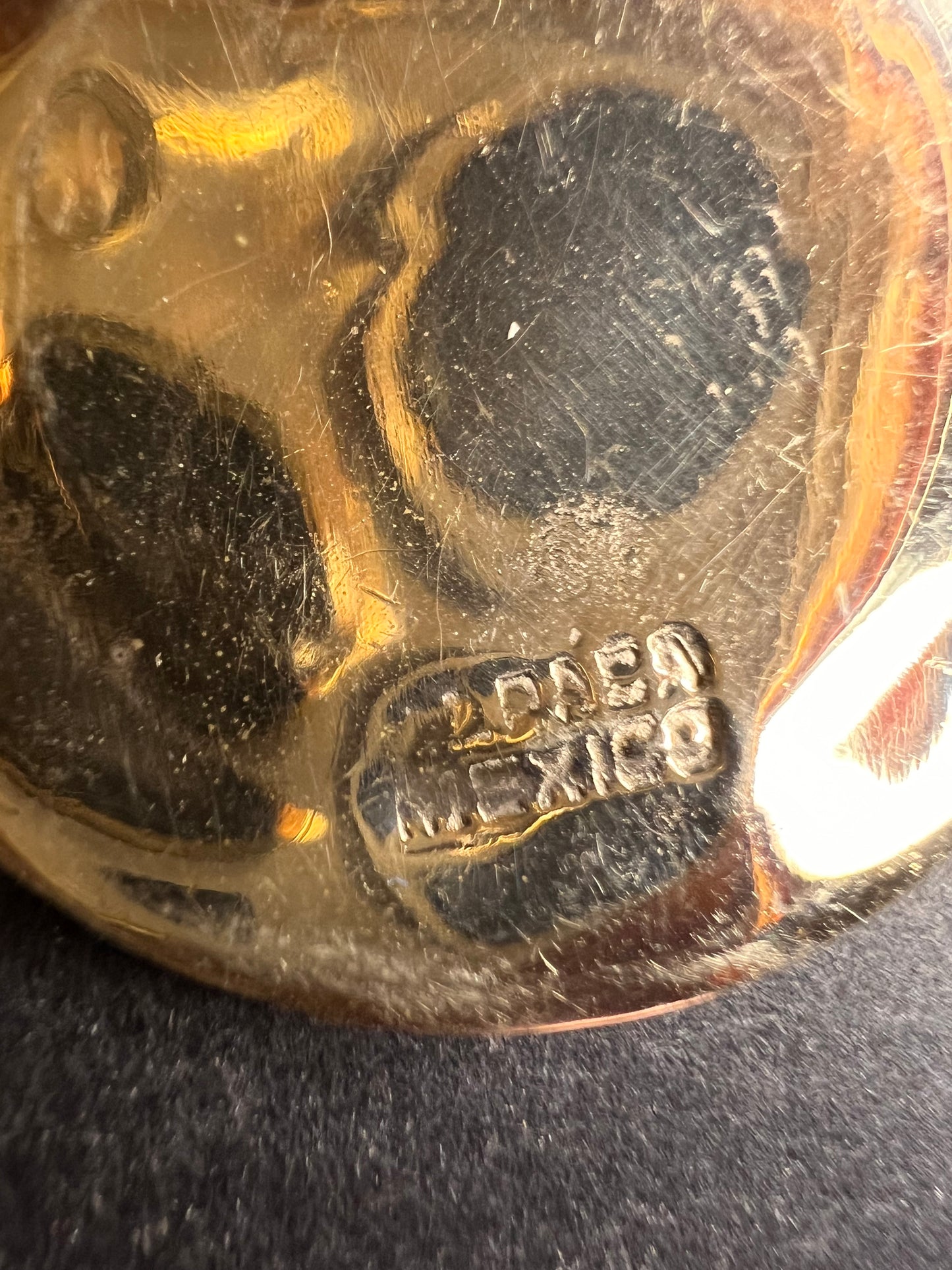 Vintage ALPACA MEXICO Silver MOP Abalone Yin Yang Drop Earrings