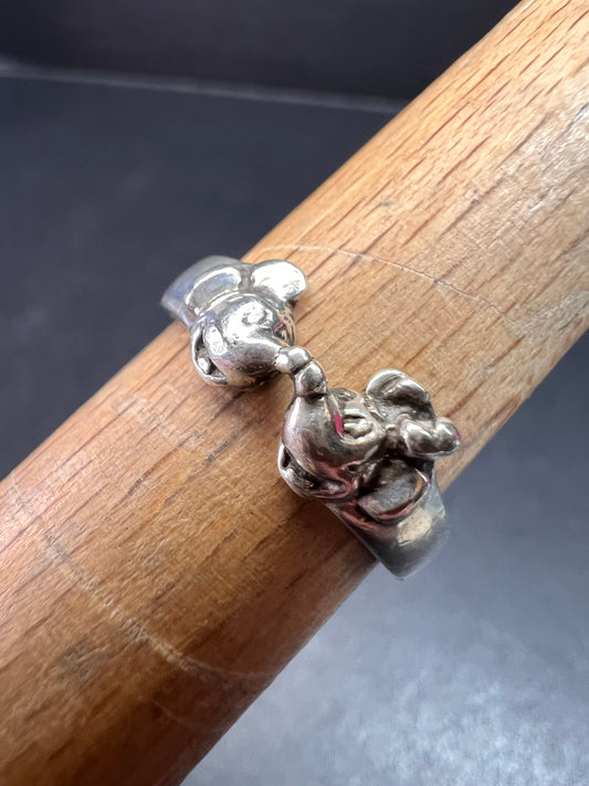 Vintage Disney Mickey Mouse sterling silver signed ring size 6