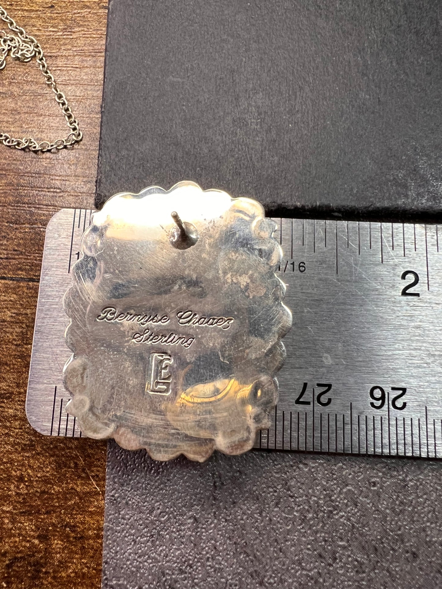 Signed Vintage Dead Stock Bernyse Chavez Sterling Turquoise Lapis Earrings