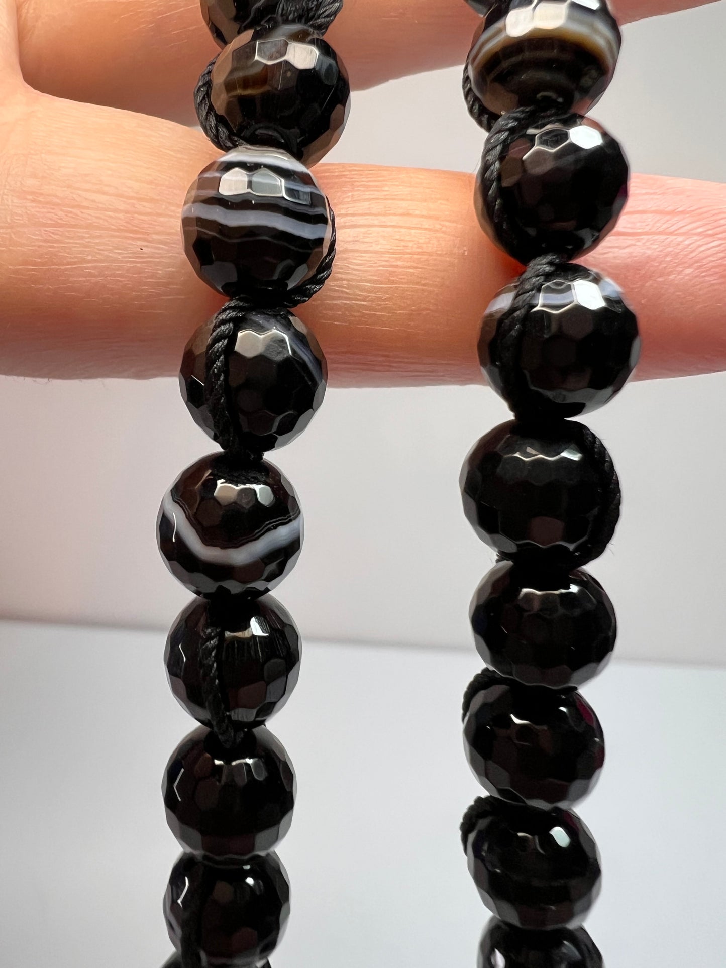 NEW Botswana agate necklace with sterling silver clasp