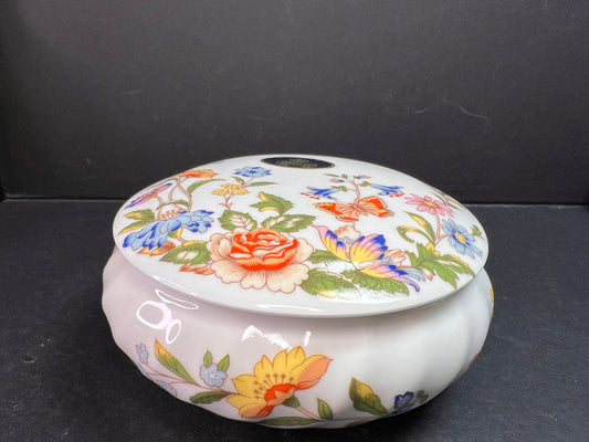 Aynsley Cottage Garden Trinket Box Fine Bone China Made in England