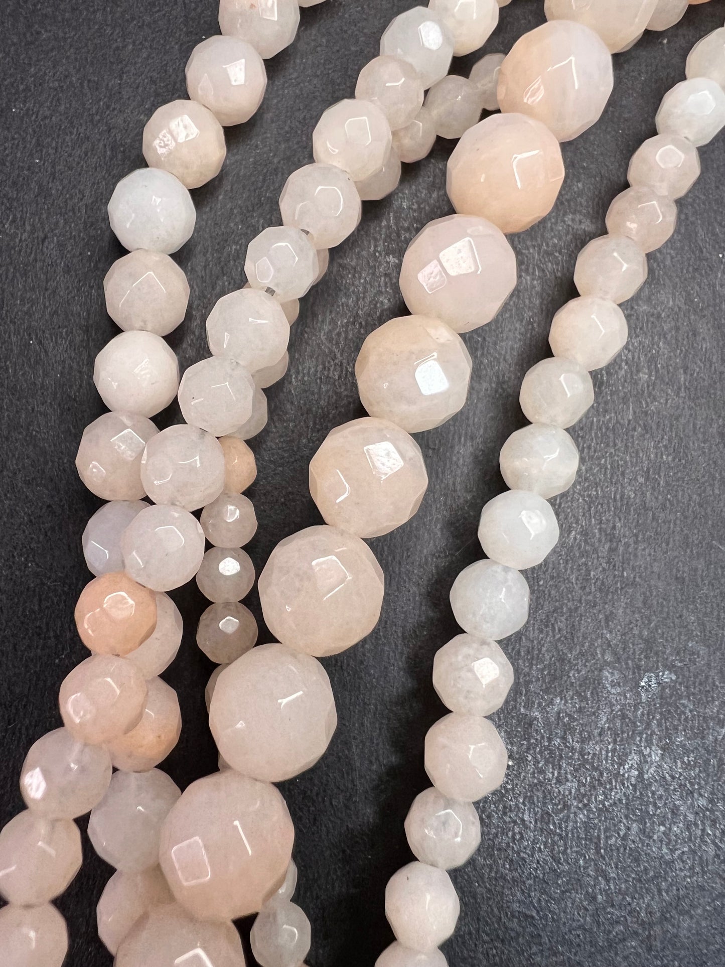 NEW pink aventurine multi strand necklace with sterling silver clasp