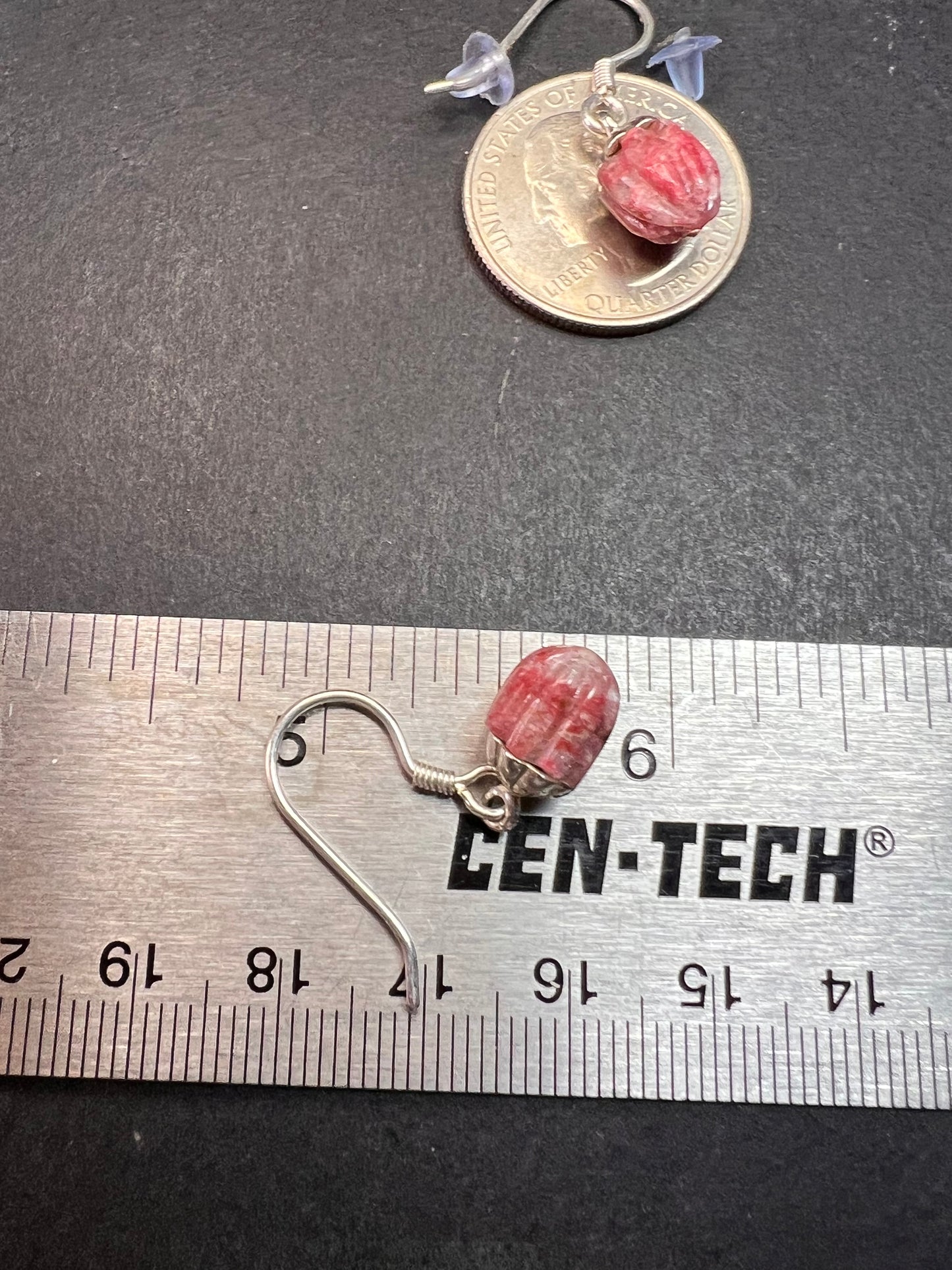 NEW Norwegian thulite sterling silver earrings