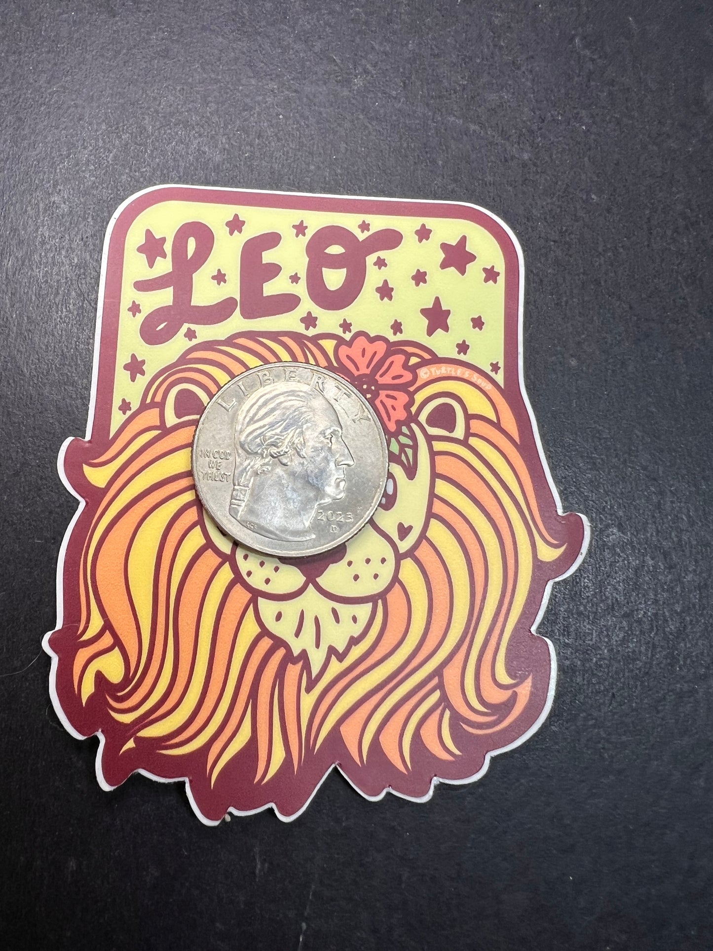Turtle’s Soup Leo Zodiac Sticker – Waterproof Vinyl