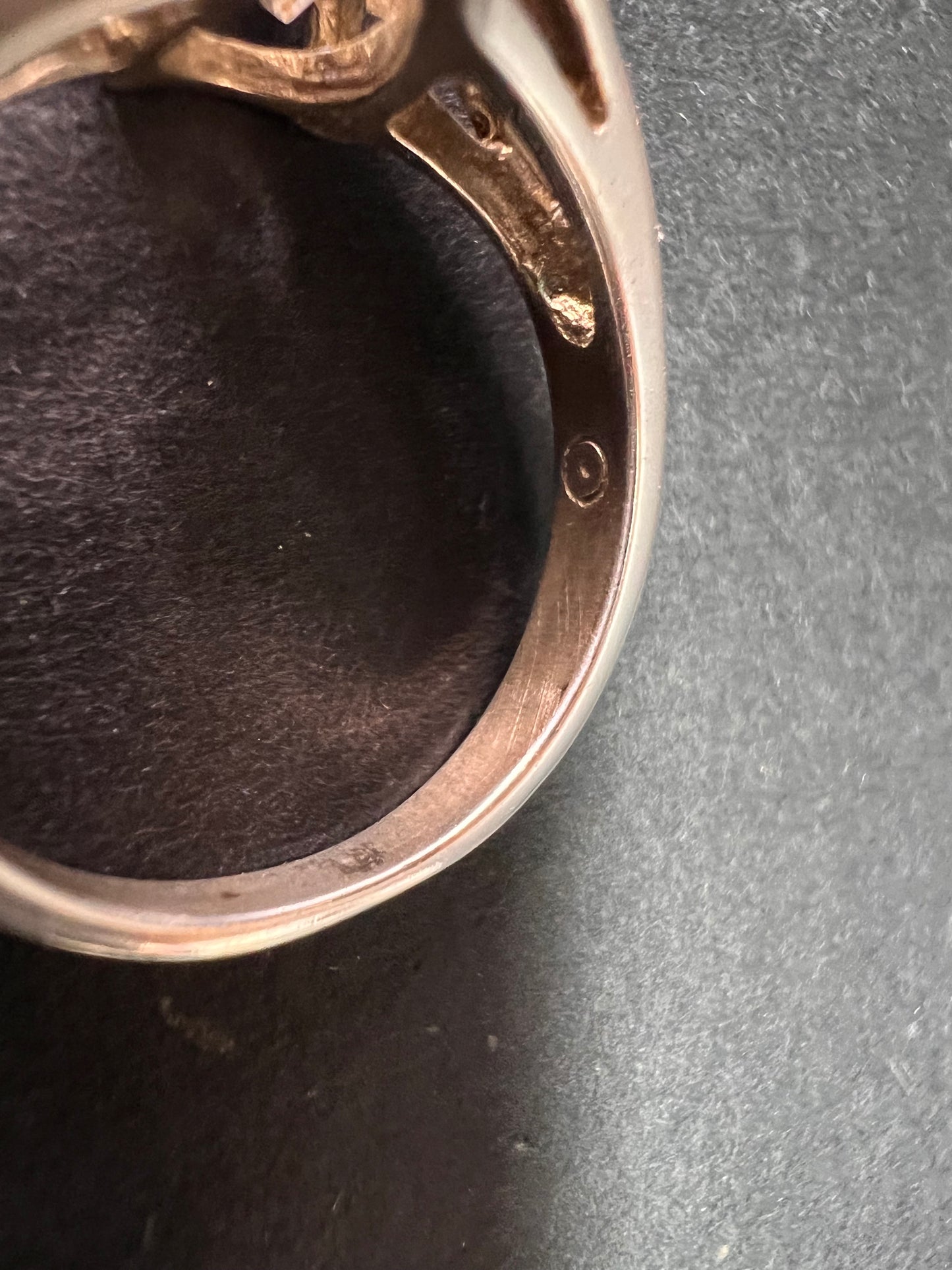 Vintage CZ Pear Solitaire in Sterling Silver, Open Gallery Split Shank, Size 9