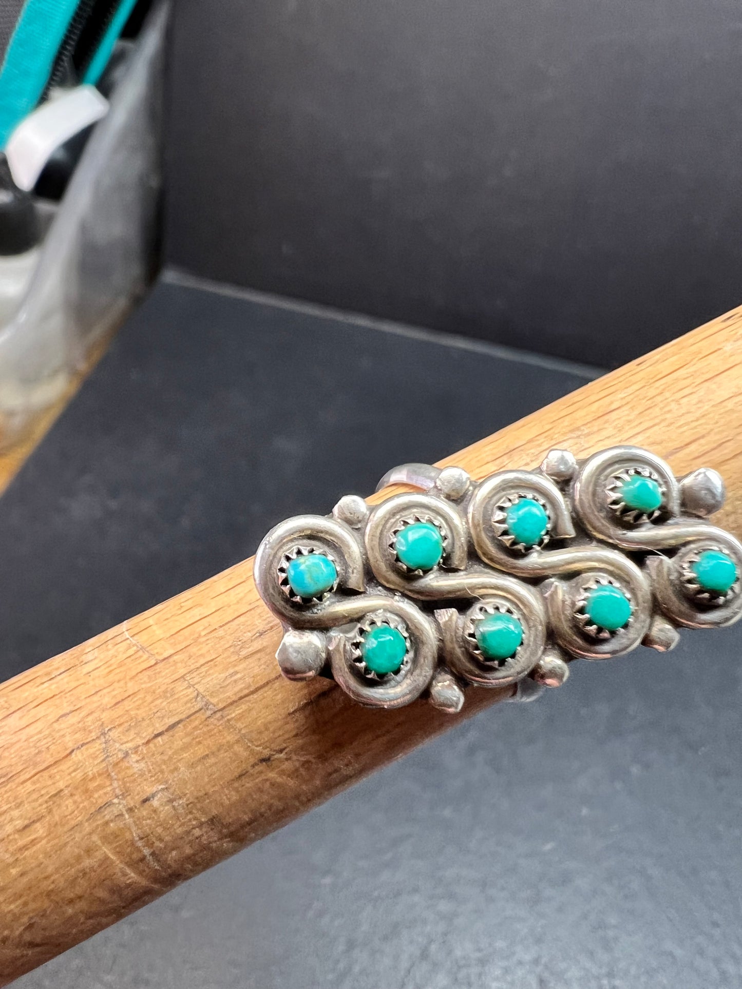 Vintage Sterling Silver Turquoise Ring Size 5 Southwest