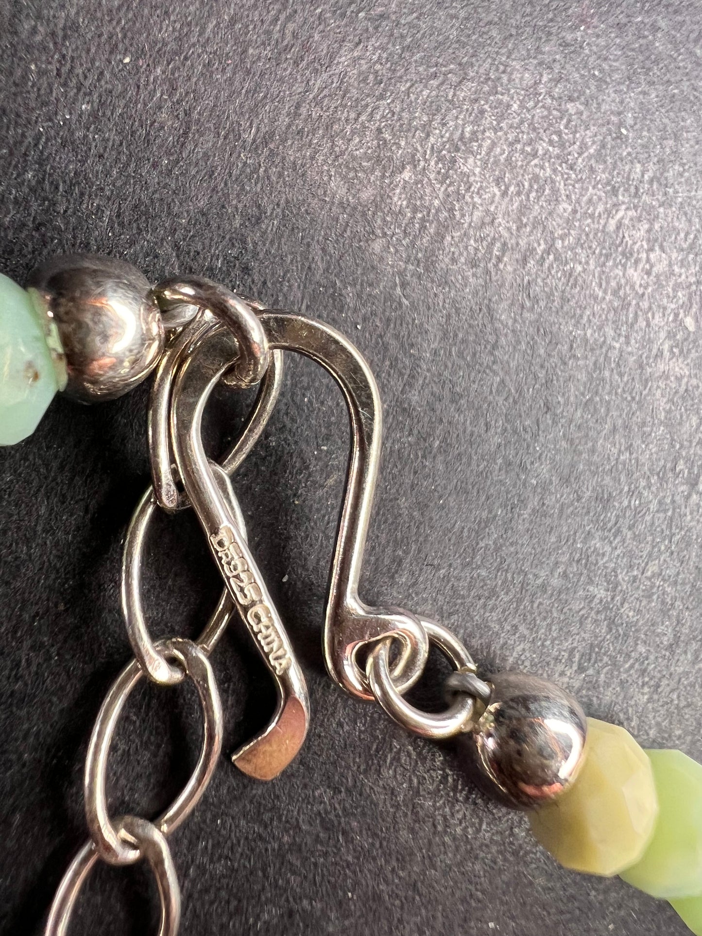 Jay King Chrysoprase Sterling Silver Necklace 18in w Ext