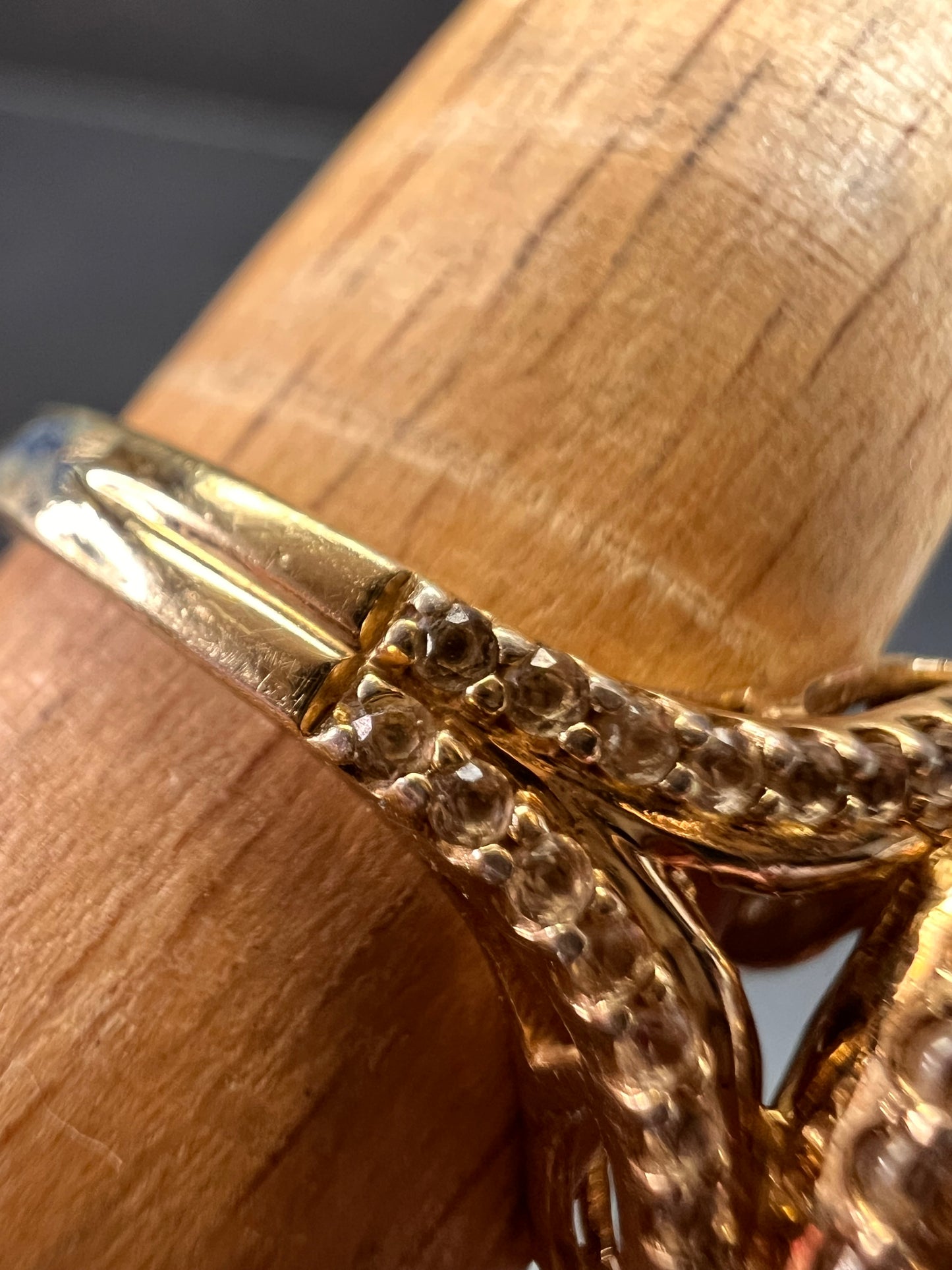 Lab Ruby and topaz halo ring in gold over sterling silver size 7