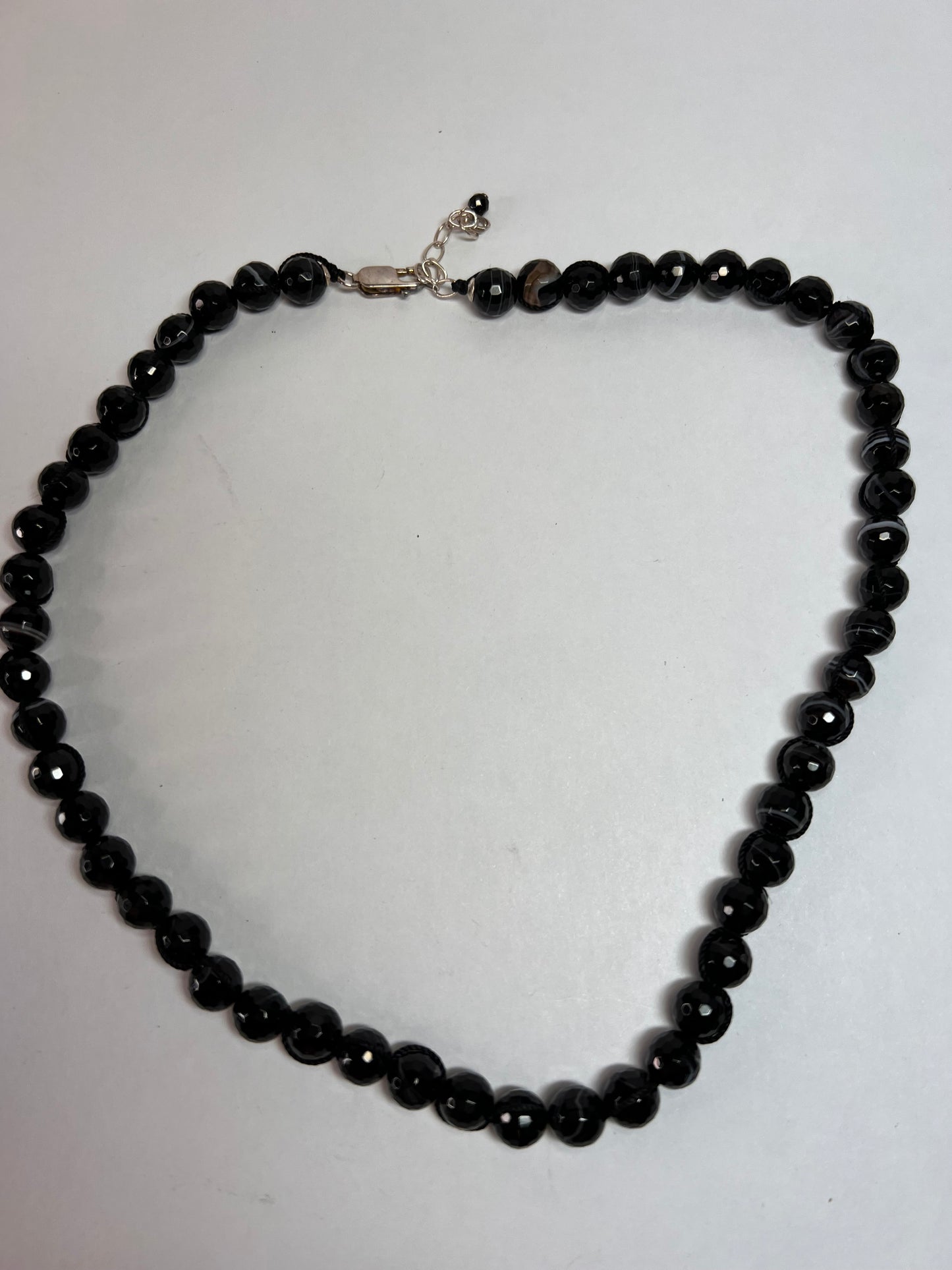 NEW Botswana agate necklace with sterling silver clasp