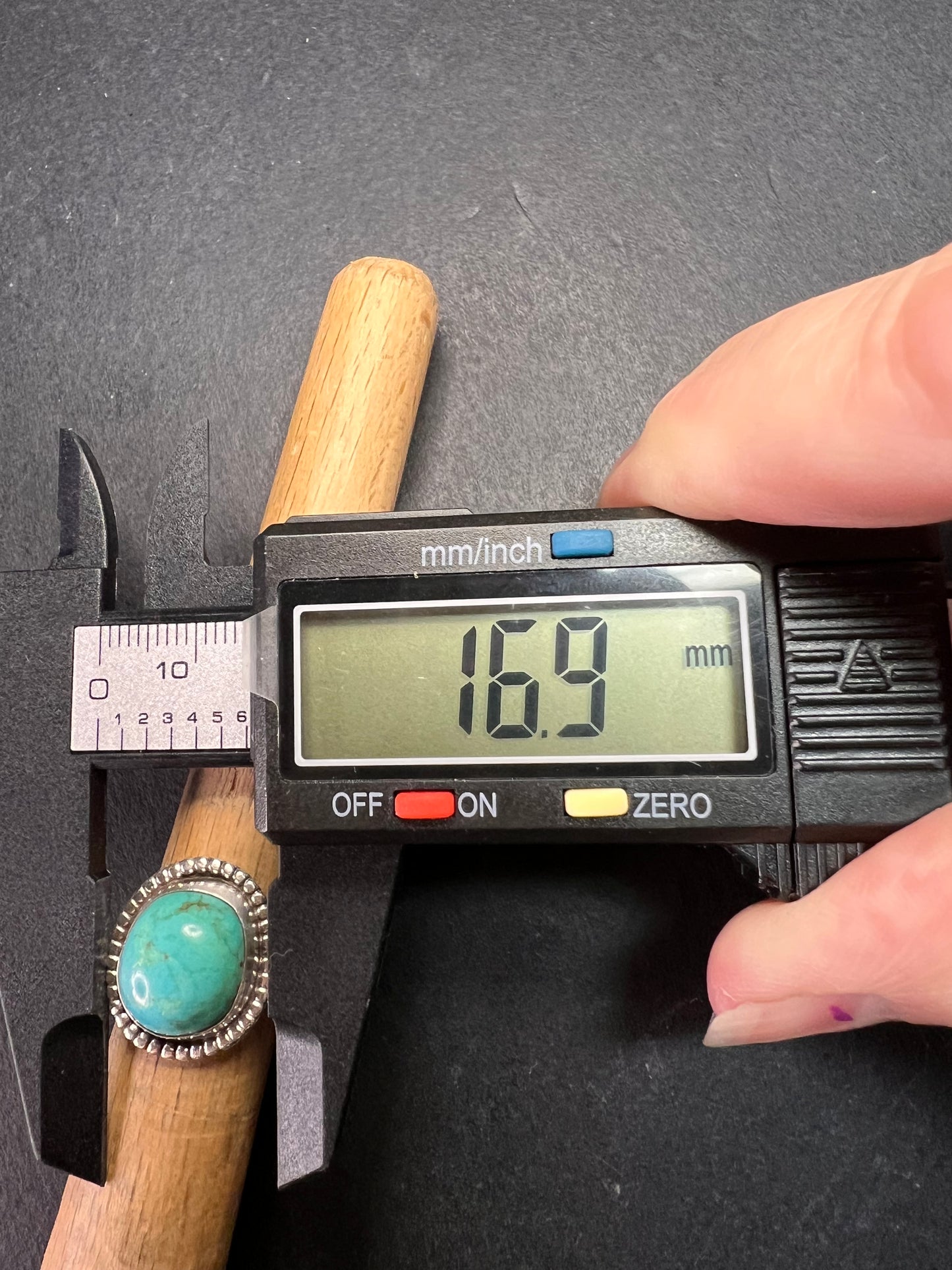 Vintage Handmade Sterling Silver Turquoise Ring – Size 6 – Southwestern Artisan Jewelry