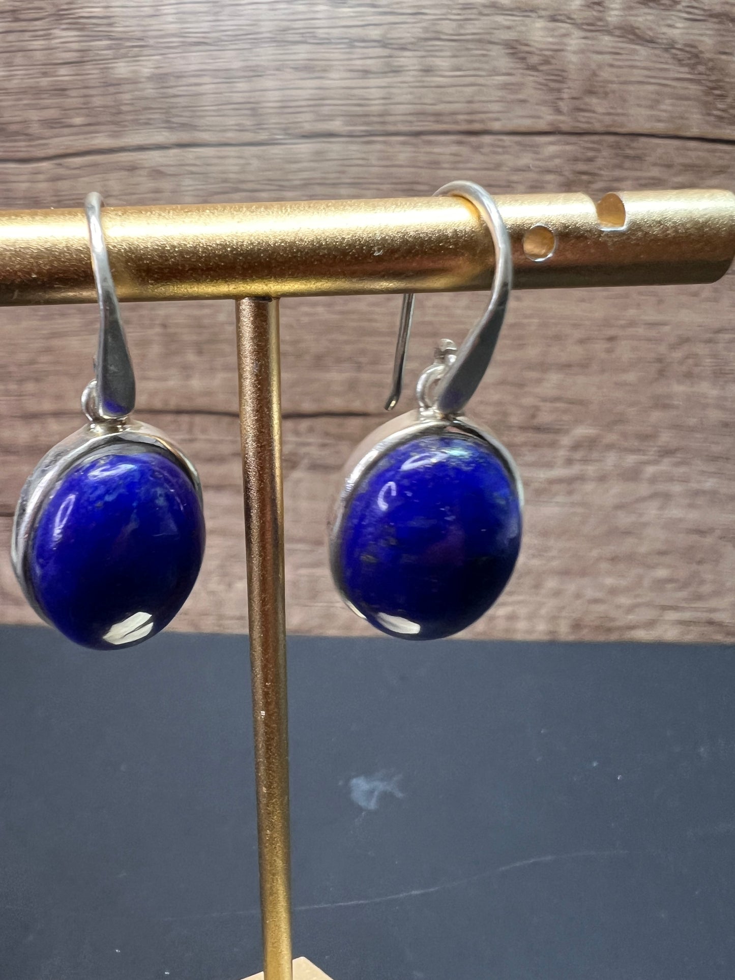 NEW Lapis Lazuli sterling silver earrings 9.07 grams