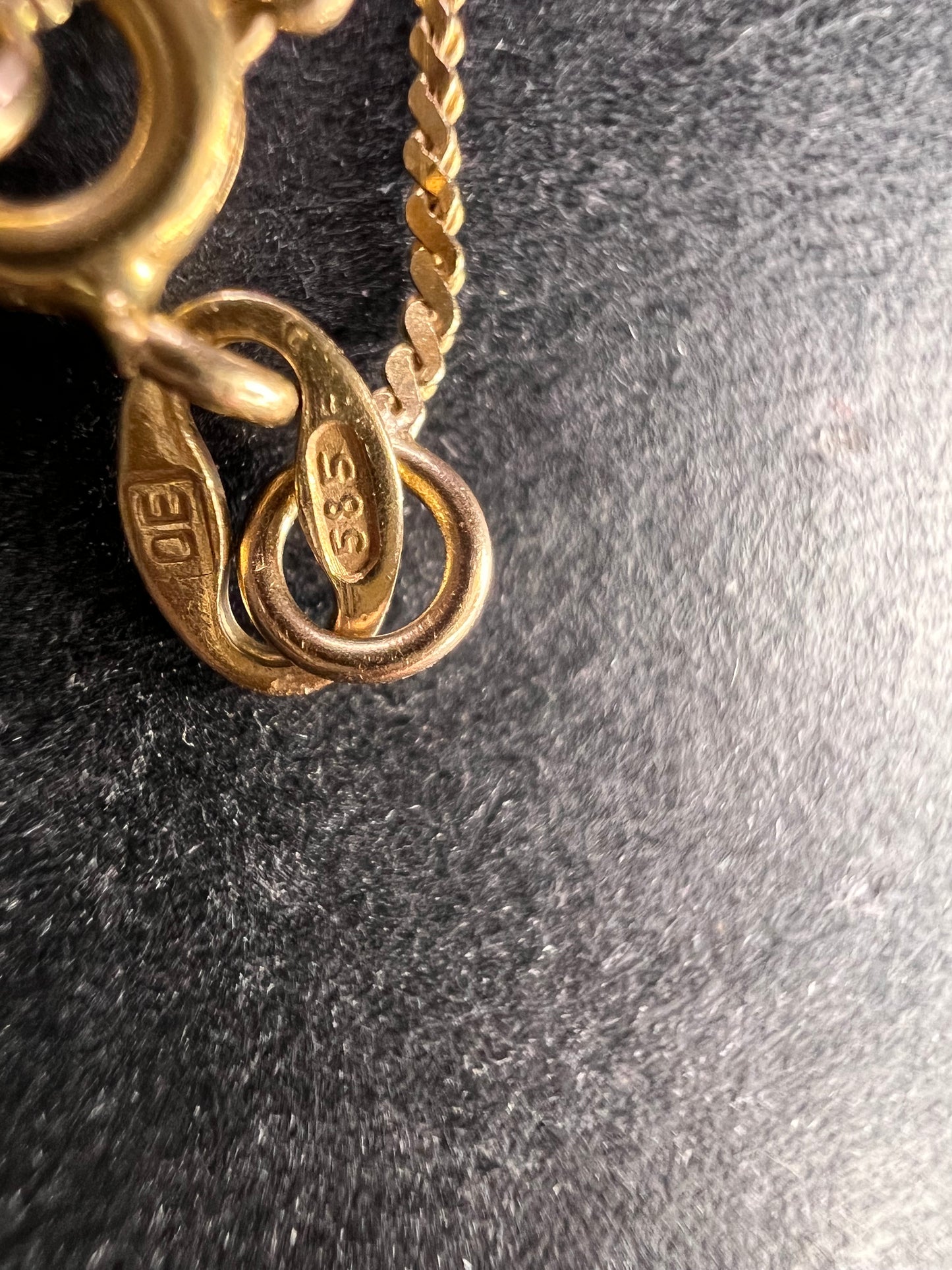 14k yellow gold 16 inch chain