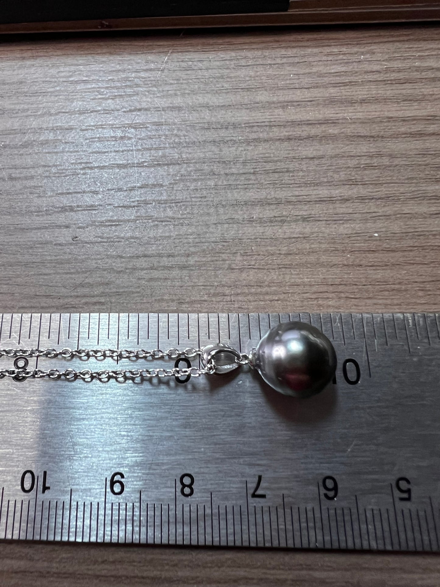 Cultured Tahitian Pearl Rhodium Over Sterling Silver Pendant With 18 Inch Chain