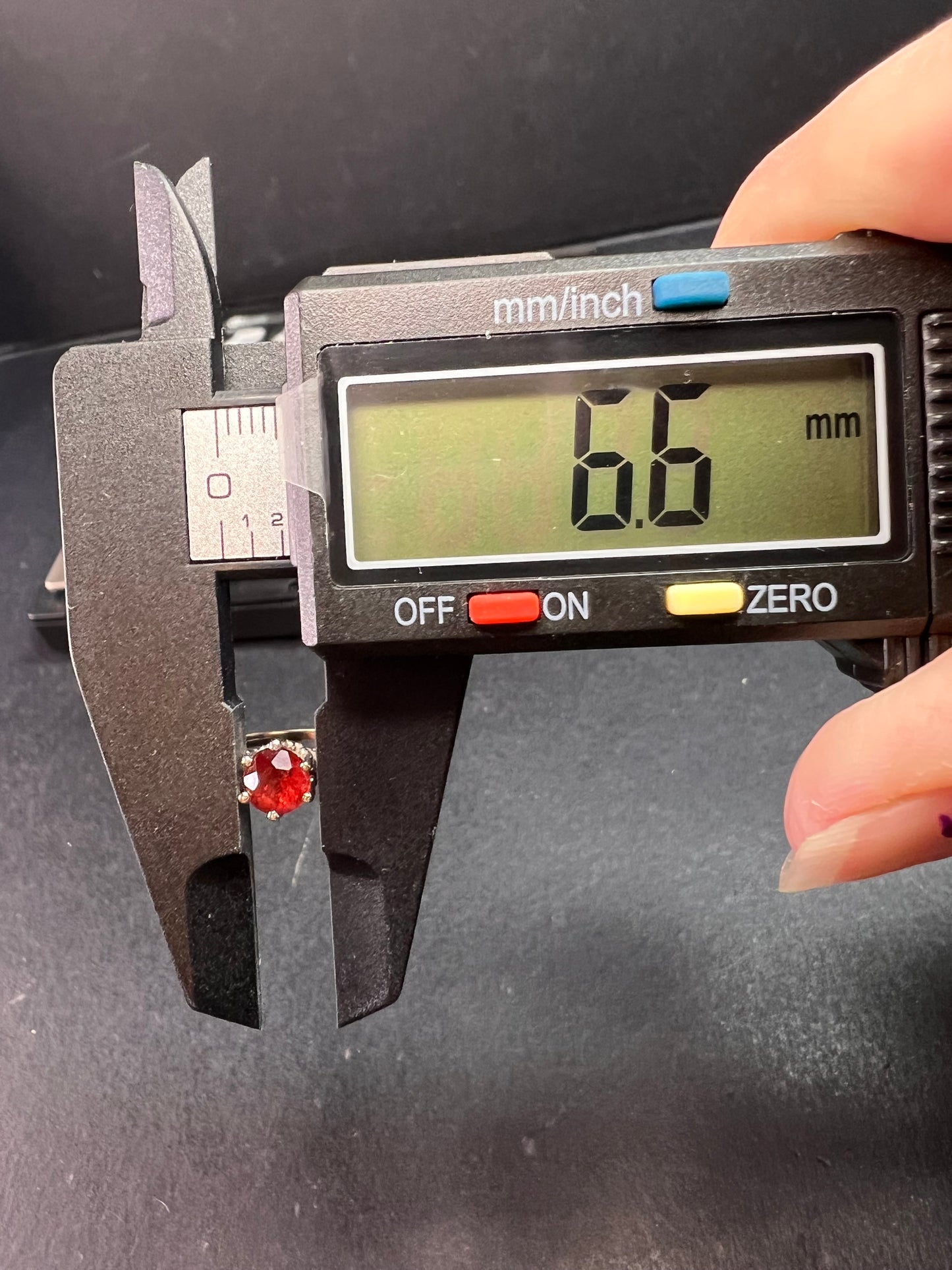 Vintage 10k White Gold Garnet Solitaire Ring – Size 6.5 – Magnolia Jewelry