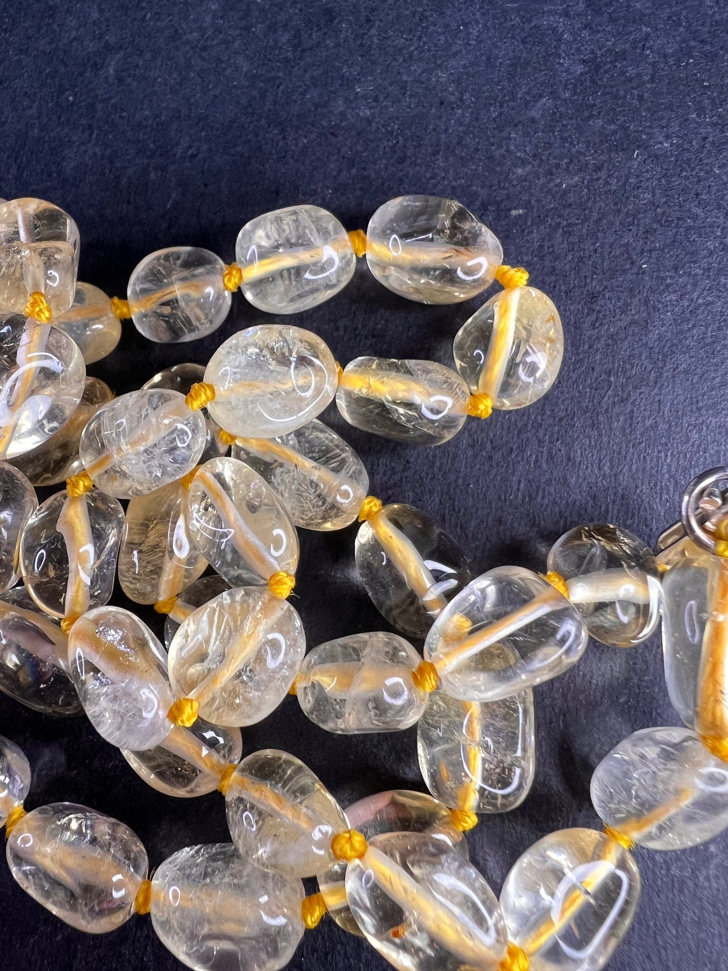 NEW citrine 20 inch necklace with sterling silver clasp